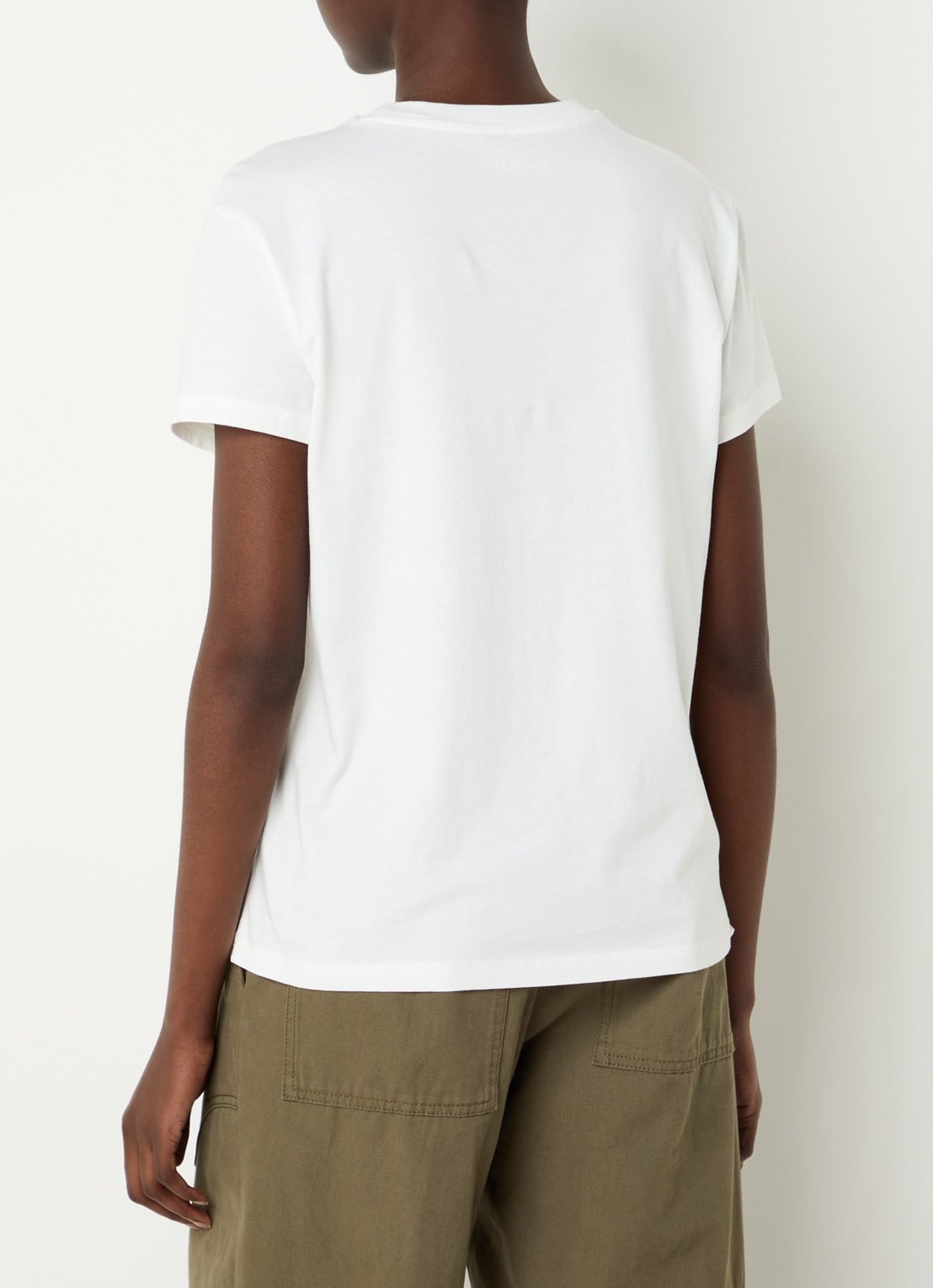 Zadig&Voltaire Walk HC T-shirt met strass - achterkant wit