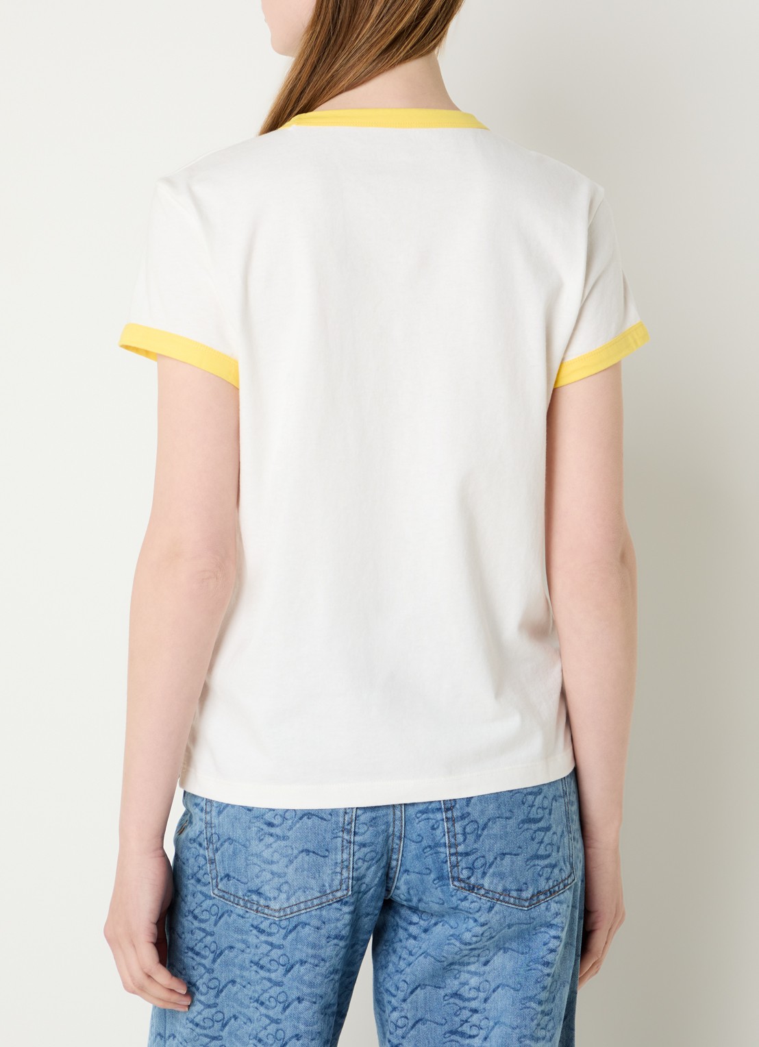 Zadig&Voltaire Walk T-shirt met logo  - achterkant 3 geel