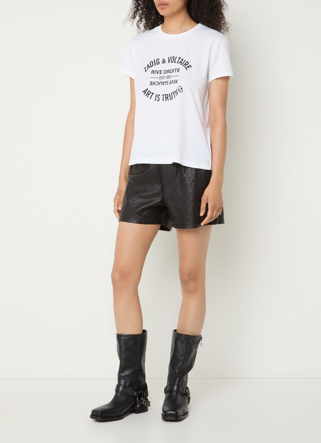 Zadig&Voltaire Walk T-shirt met logoprint - voorkant 2 wit
