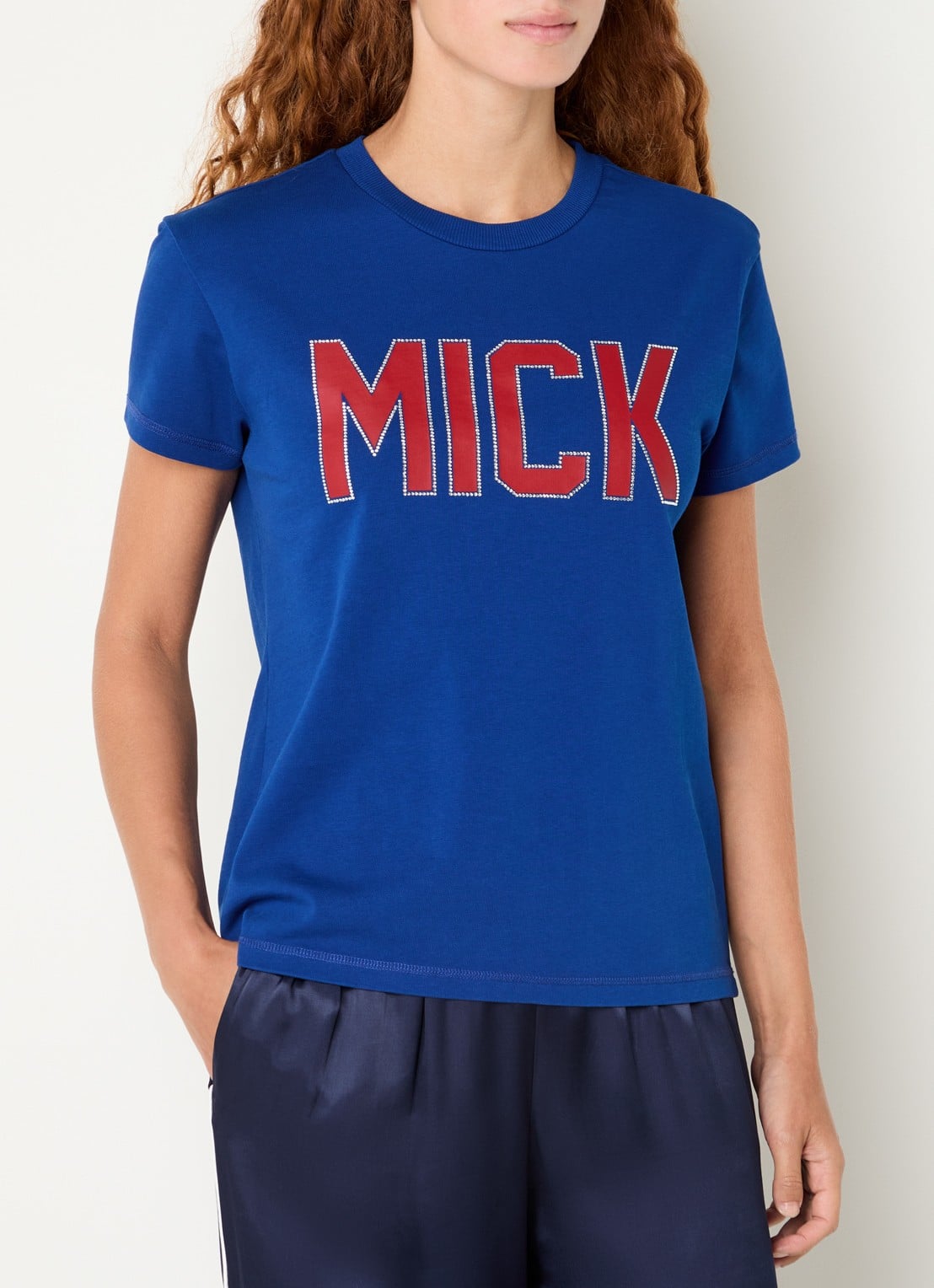 Zadig&Voltaire Walk T-shirt met print en strass - detail 3 blauw