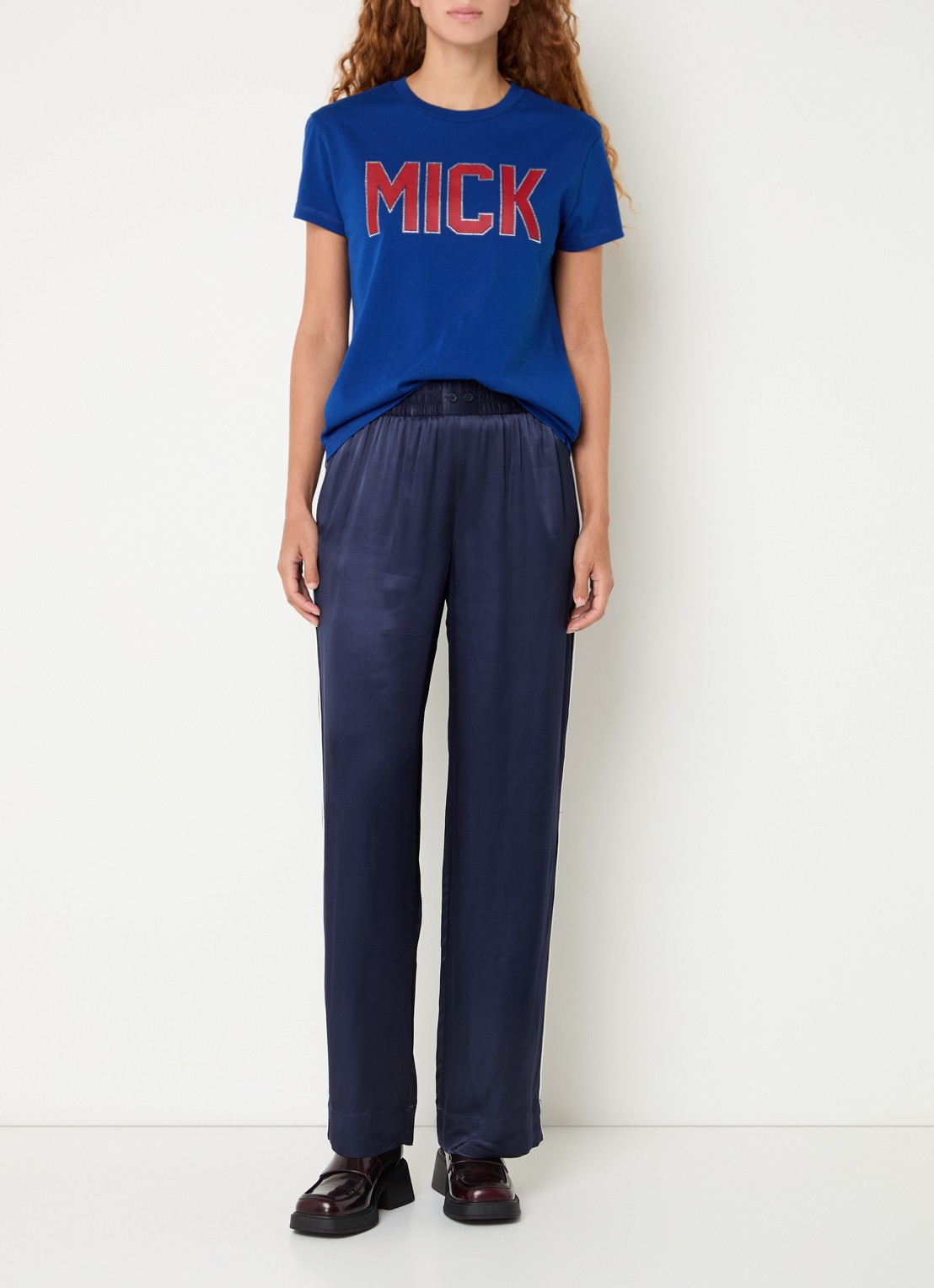 Zadig&Voltaire Walk T-shirt met print en strass - voorkant 2 blauw