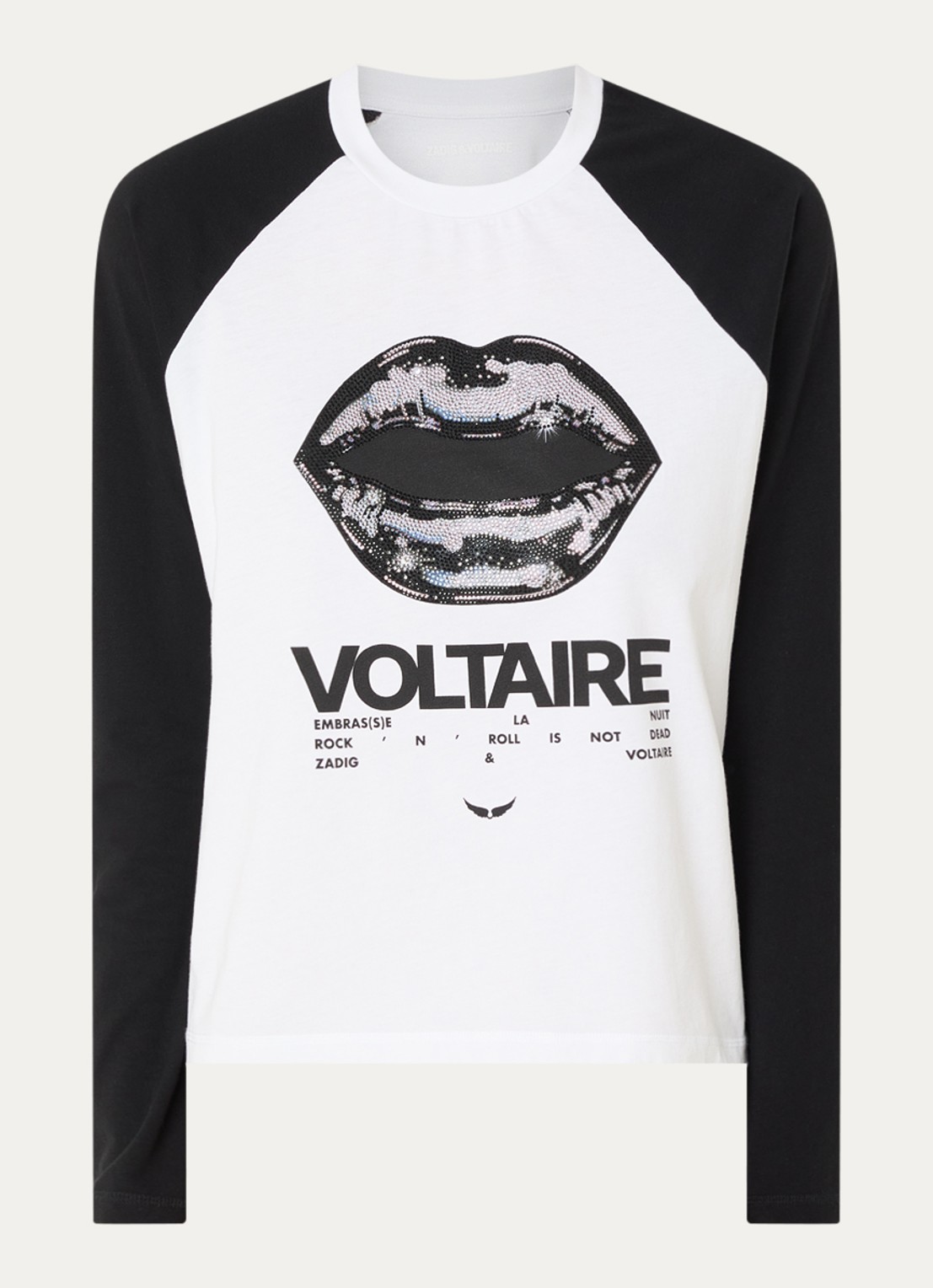 Zadig&Voltaire Walkra longsleeve met logoprint - voorkant 2 wit