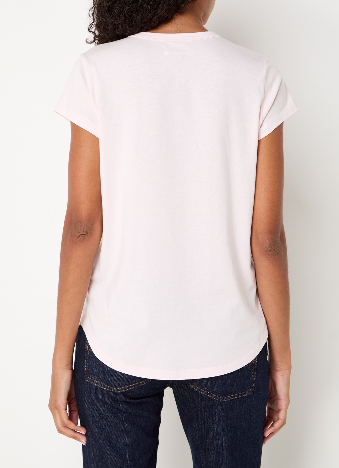 Zadig&Voltaire Woop T-shirt met print - achterkant 4 lichtroze