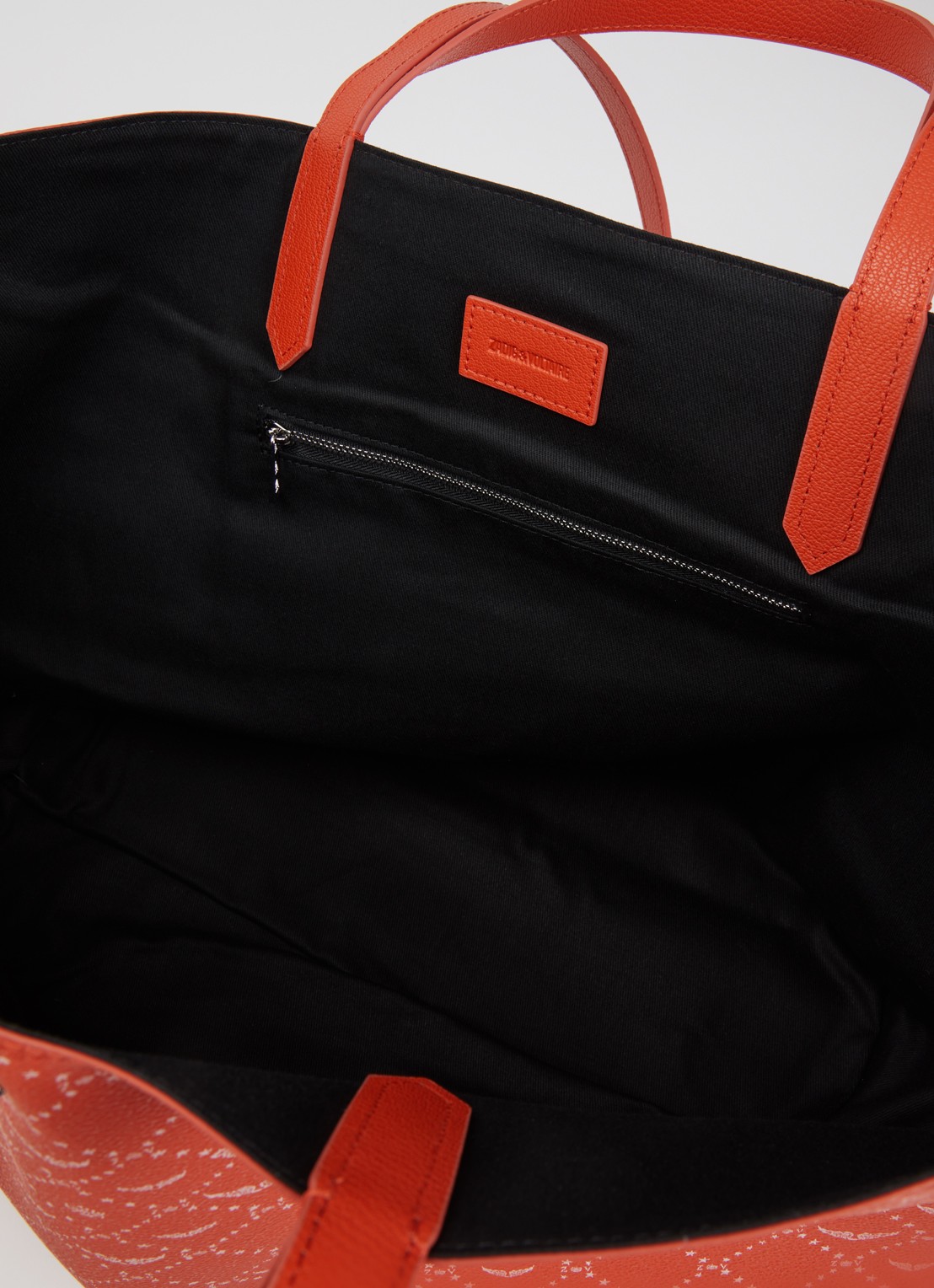 Zadig&Voltaire XL shopper met logoprint - detail 2 oranje
