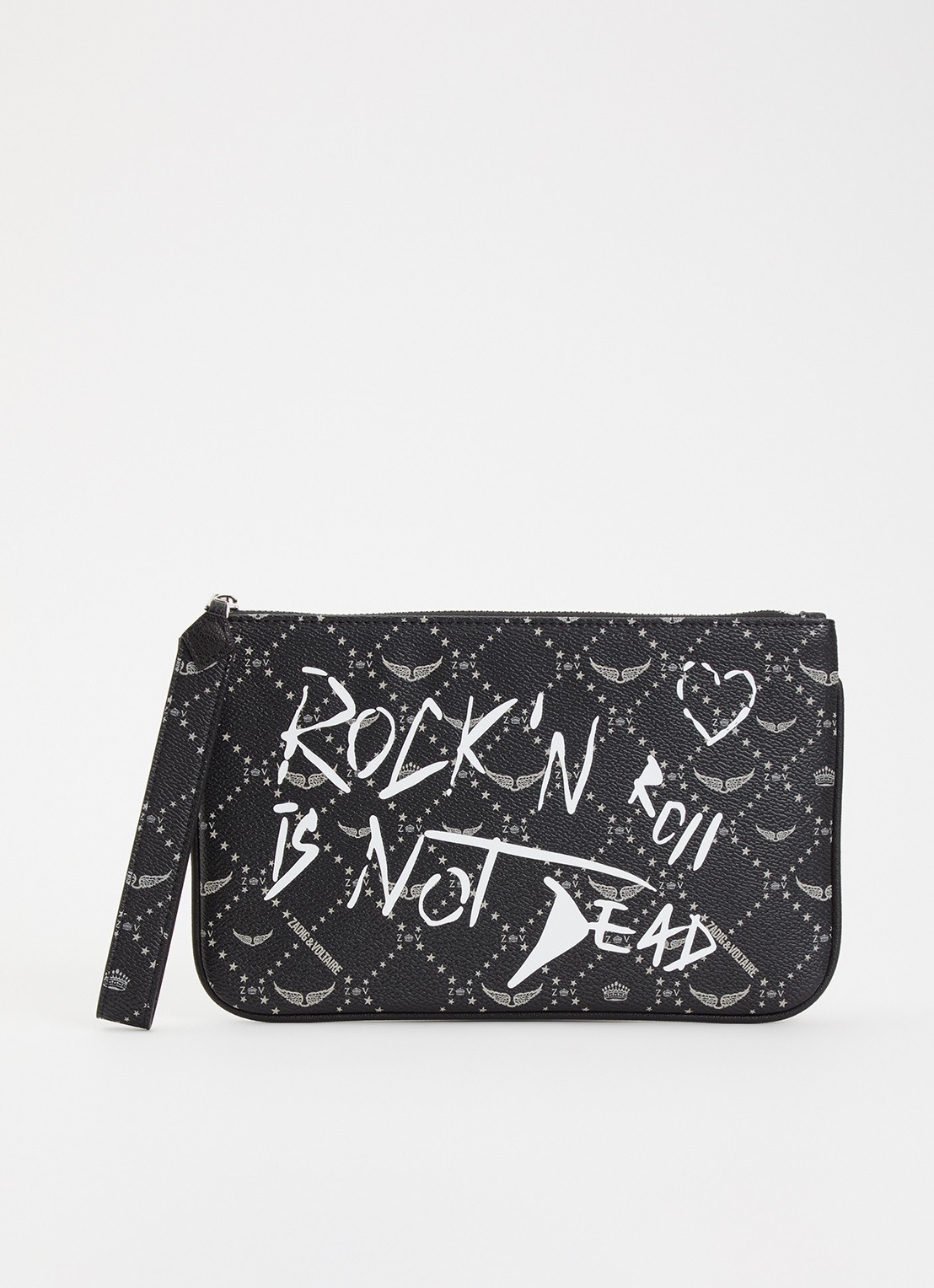 Zadig&Voltaire Z Pouch clutch met print - voorkant 3 zwart
