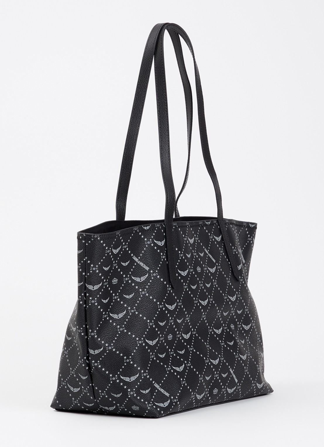 Zadig&Voltaire Z shopper met logoprint - achterkant zwart