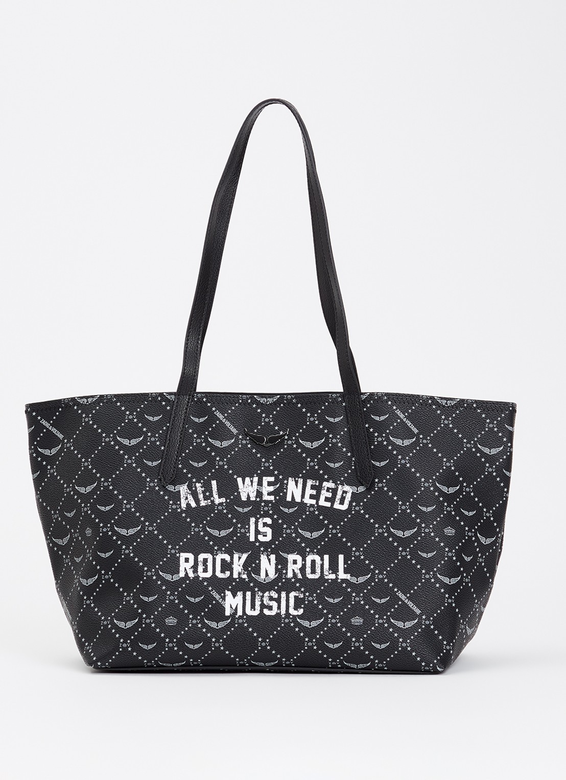 Zadig&Voltaire Z shopper met logoprint - voorkant 5 zwart