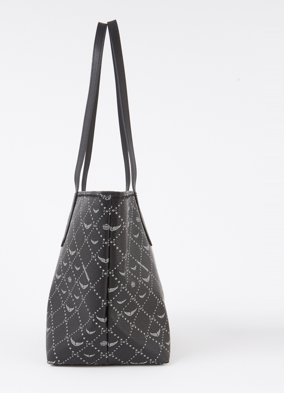 Zadig&Voltaire Z shopper van canvas met logoprint - detail 3 zwart