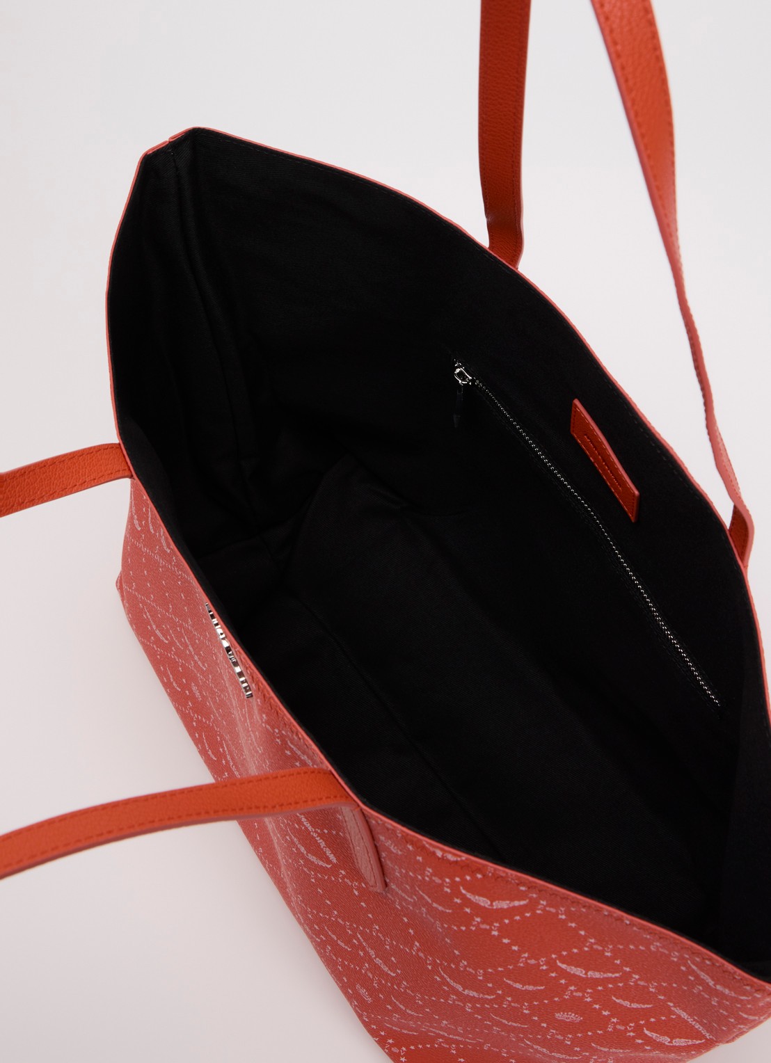 Zadig&Voltaire Z shopper van canvas met logoprint - detail 2 oranje