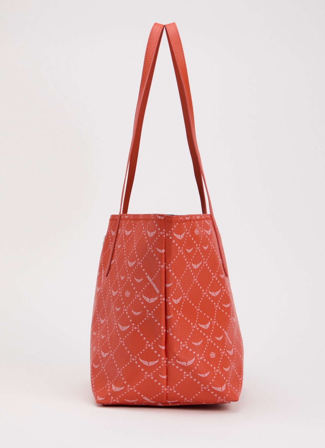 Zadig&Voltaire Z shopper van canvas met logoprint - detail 3 oranje
