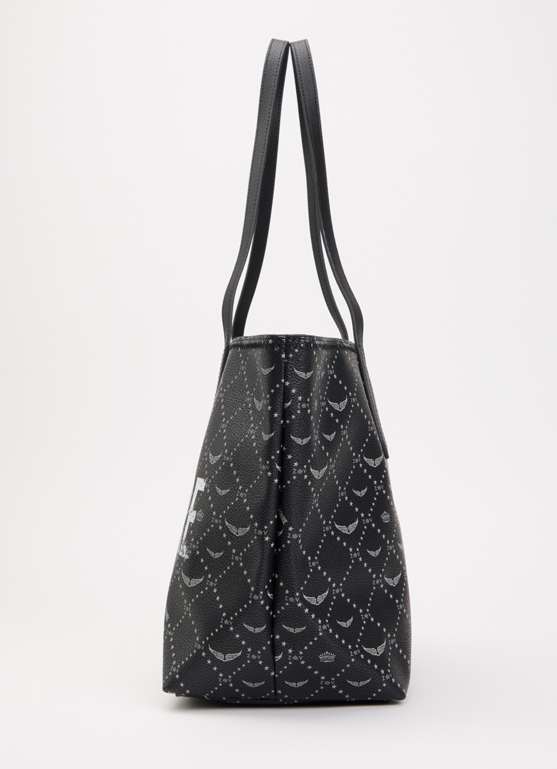 Zadig&Voltaire Z shopper van leer met logoprint - detail 2 zwart