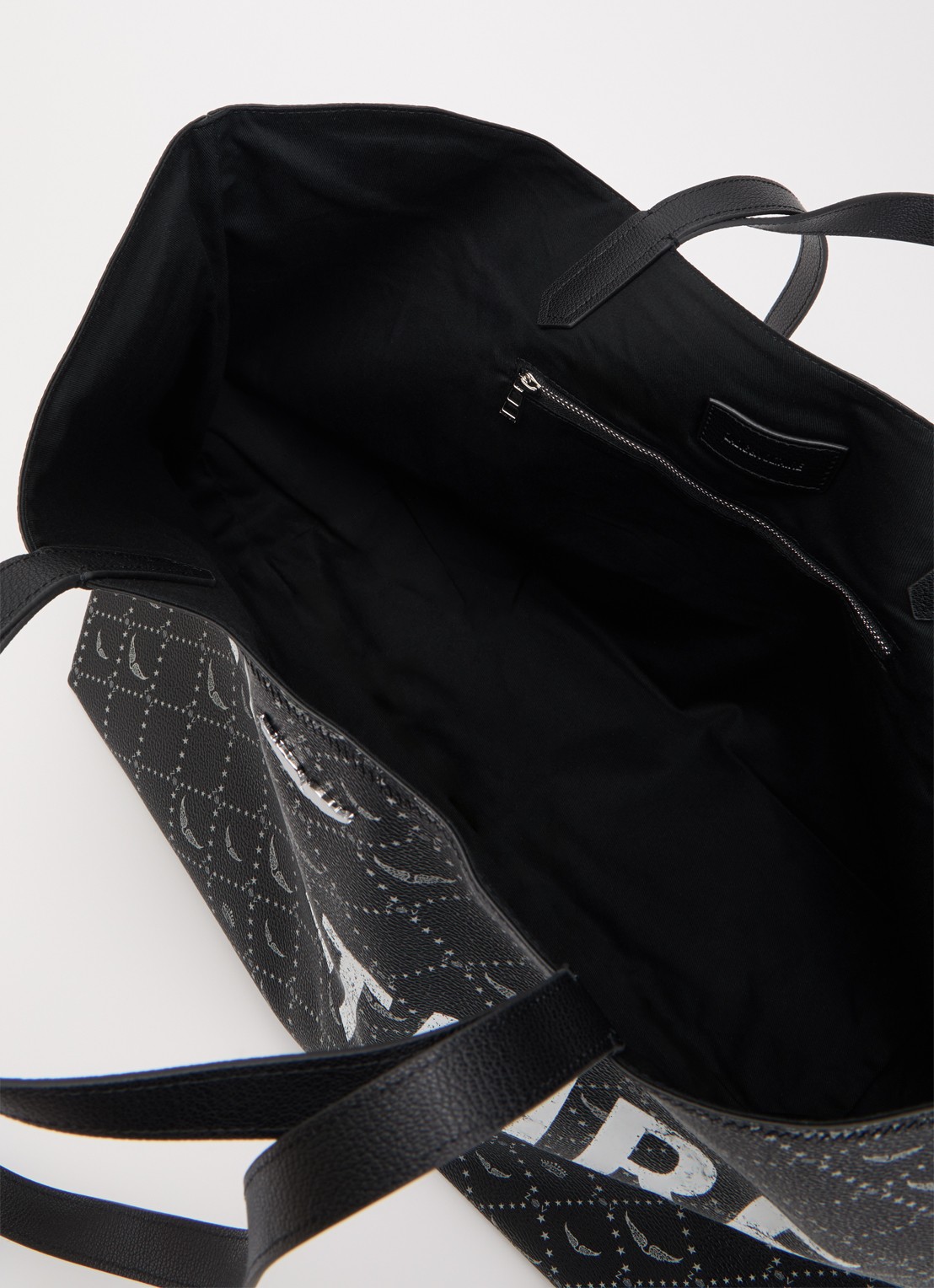Zadig&Voltaire Z XL shopper van leer met logoprint - detail 2 zwart