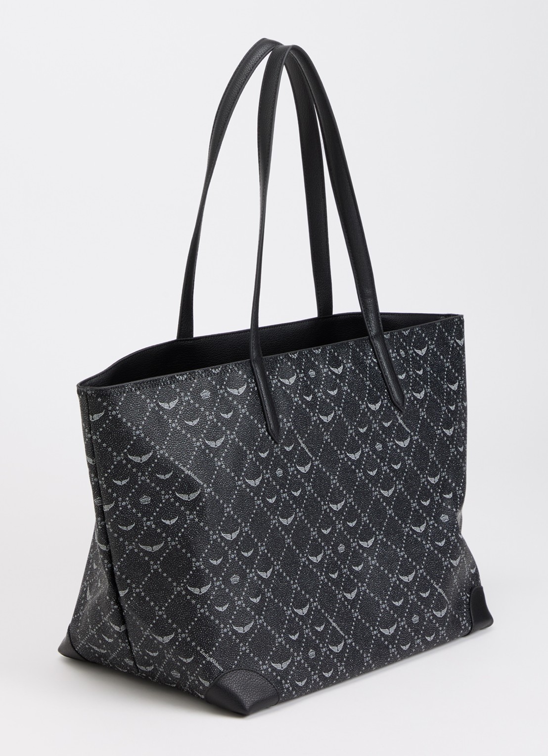 Zadig&Voltaire Z XL shopper van leer met logoprint - achterkant zwart