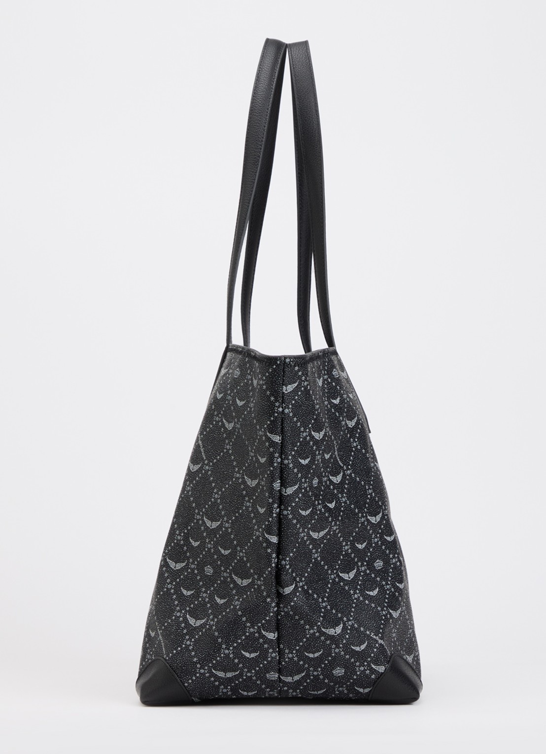 Zadig&Voltaire Z XL shopper van leer met logoprint - detail 4 zwart