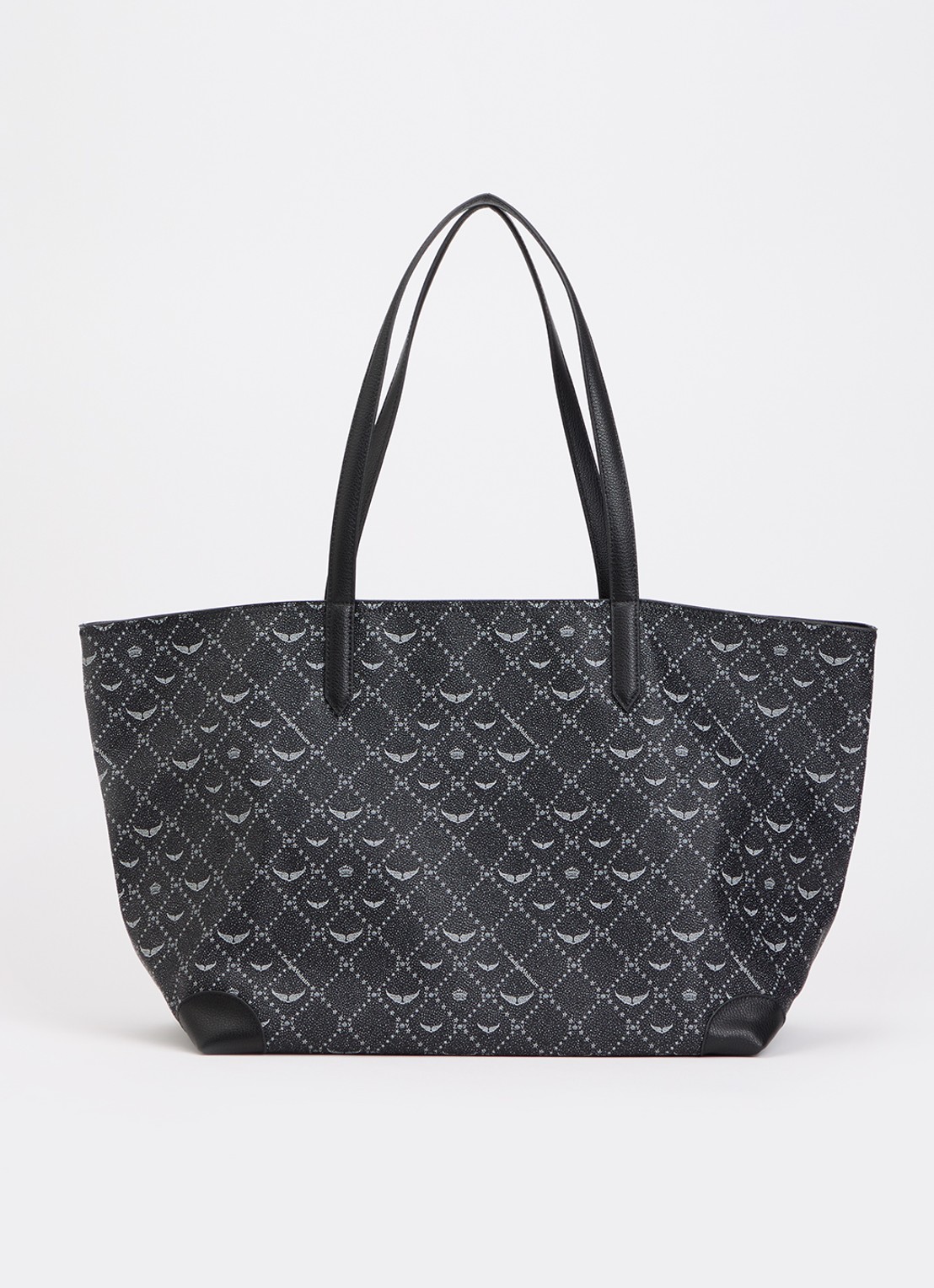 Zadig&Voltaire Z XL shopper van leer met logoprint - voorkant 2 zwart