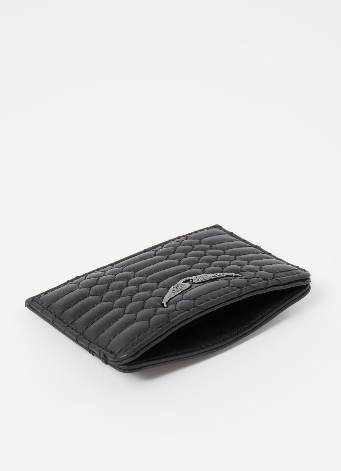 Zadig&Voltaire ZV pasjeshouder van lamsleer - voorkant 3 zwart