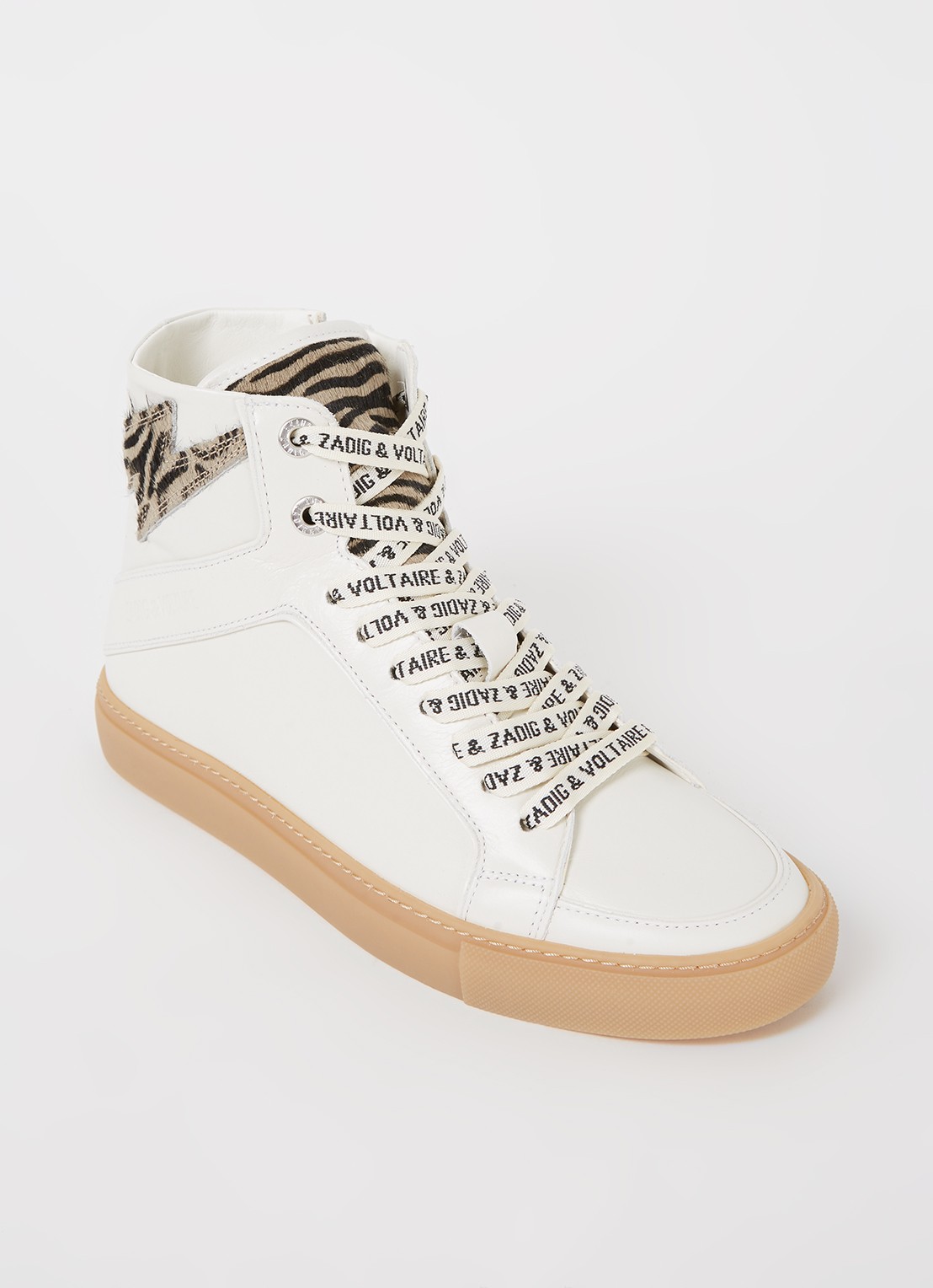 Zadig&Voltaire ZV1747 sneaker van leer - voorkant wit