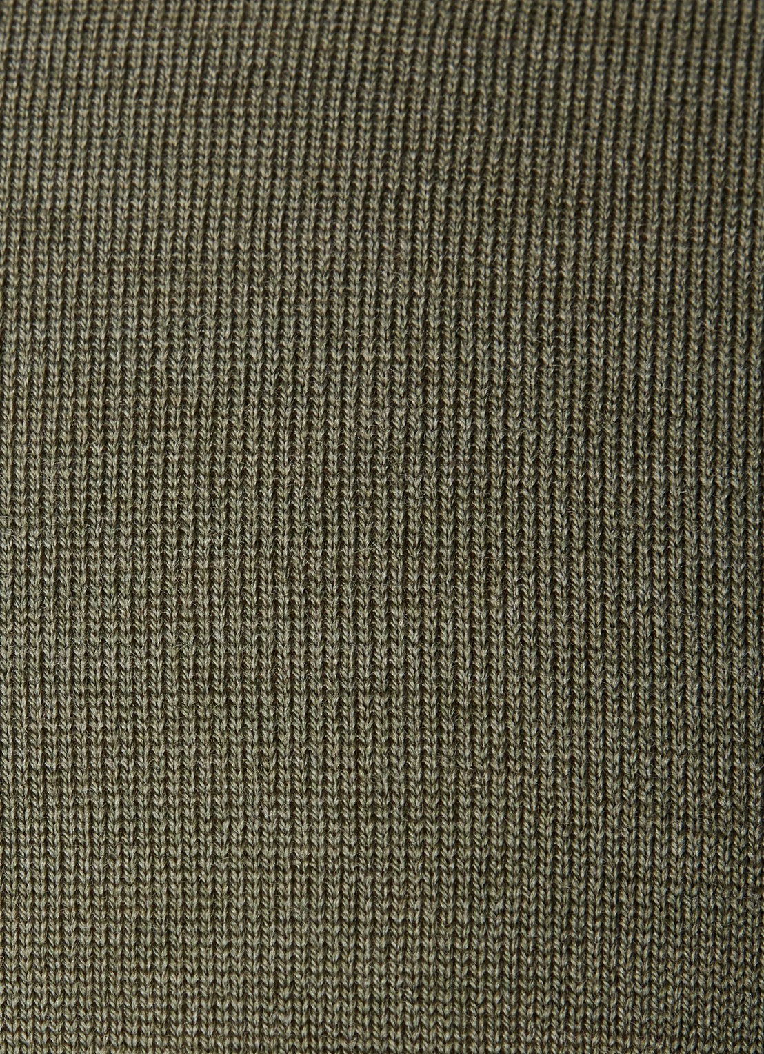 Zanone Fijngebreide pullover van scheerwol met halve rits - detail 4 olijfgroen
