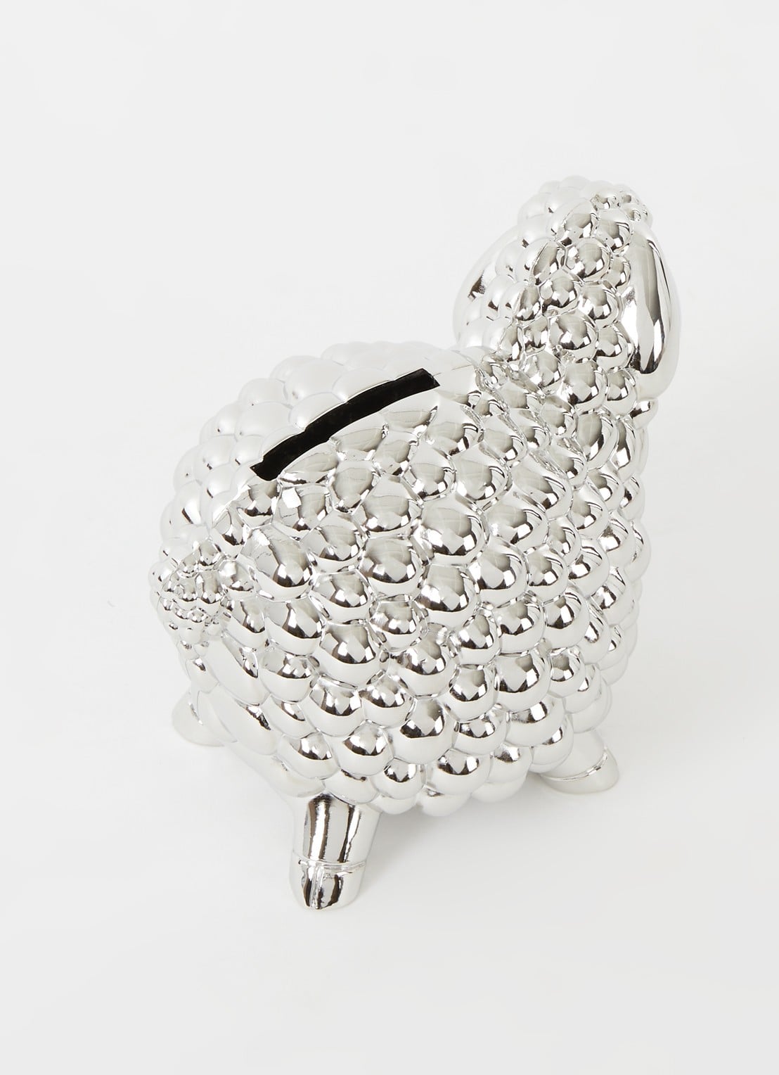Zilverstad Sheep spaarpot 8,5 cm - detail zilver