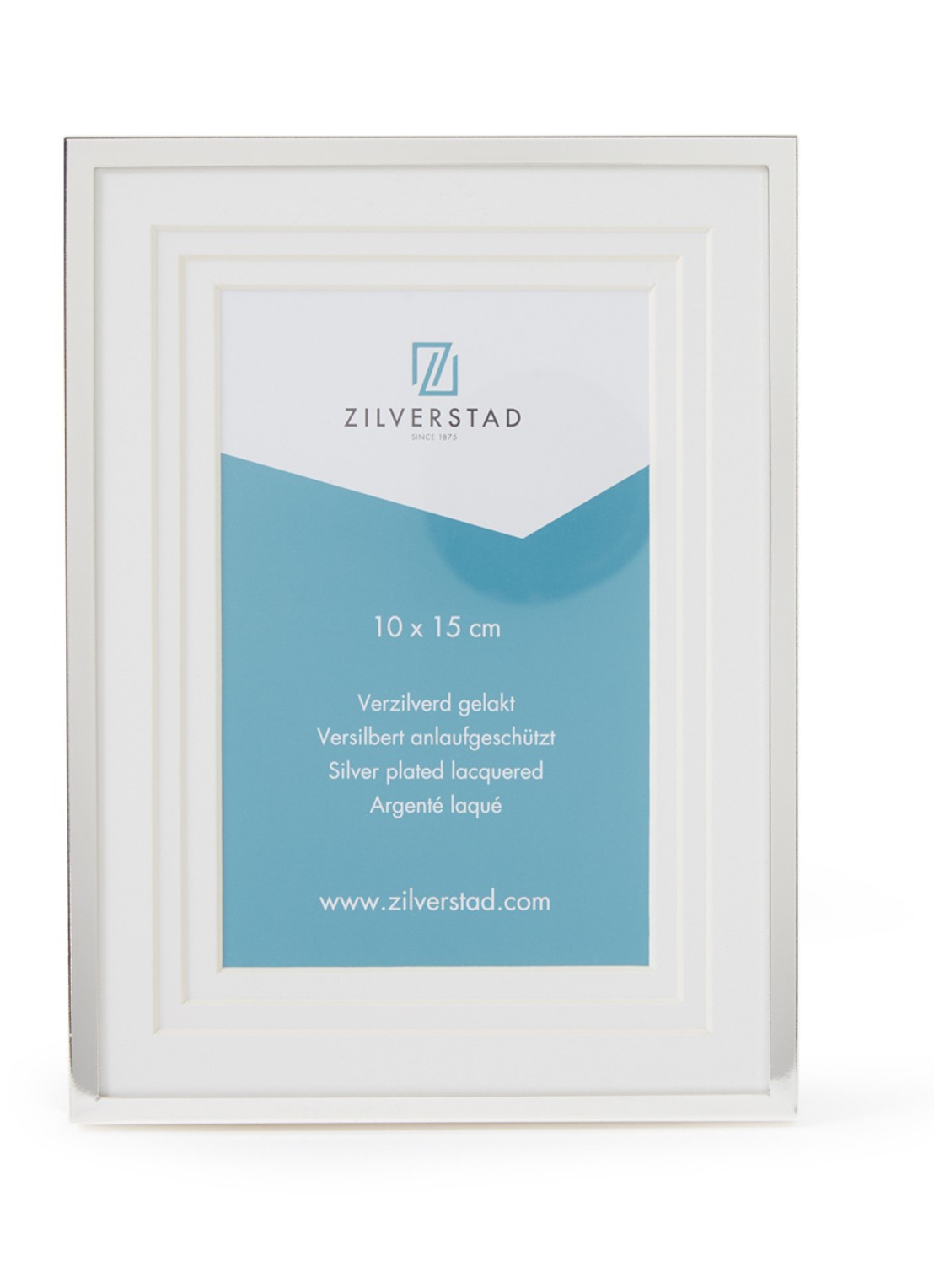 Zilverstad Triple fotolijst 15,7 x 20,7 cm - voorkant zilver