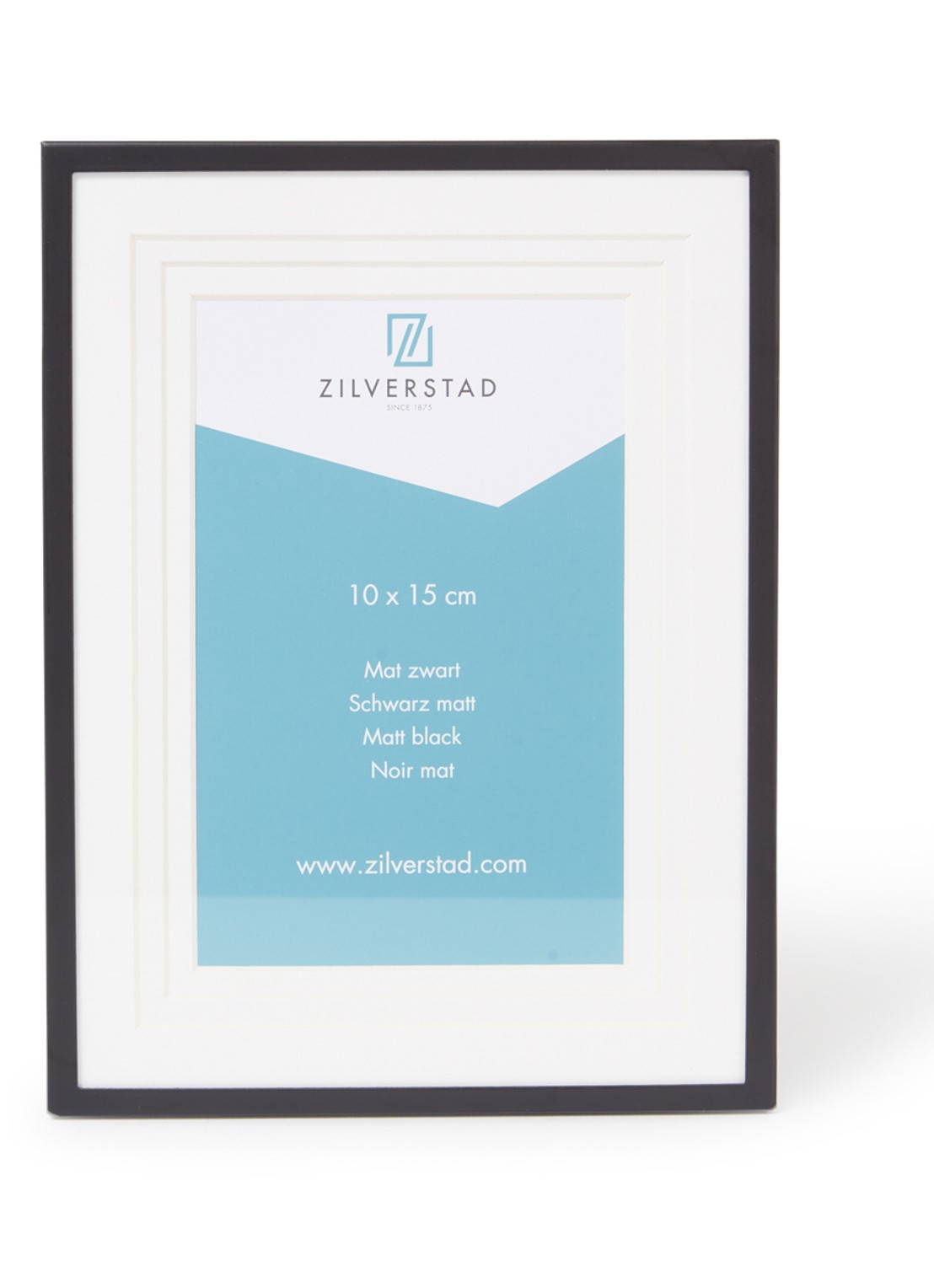 Zilverstad Triple fotolijst 15,7 x 20,7 cm - voorkant zwart