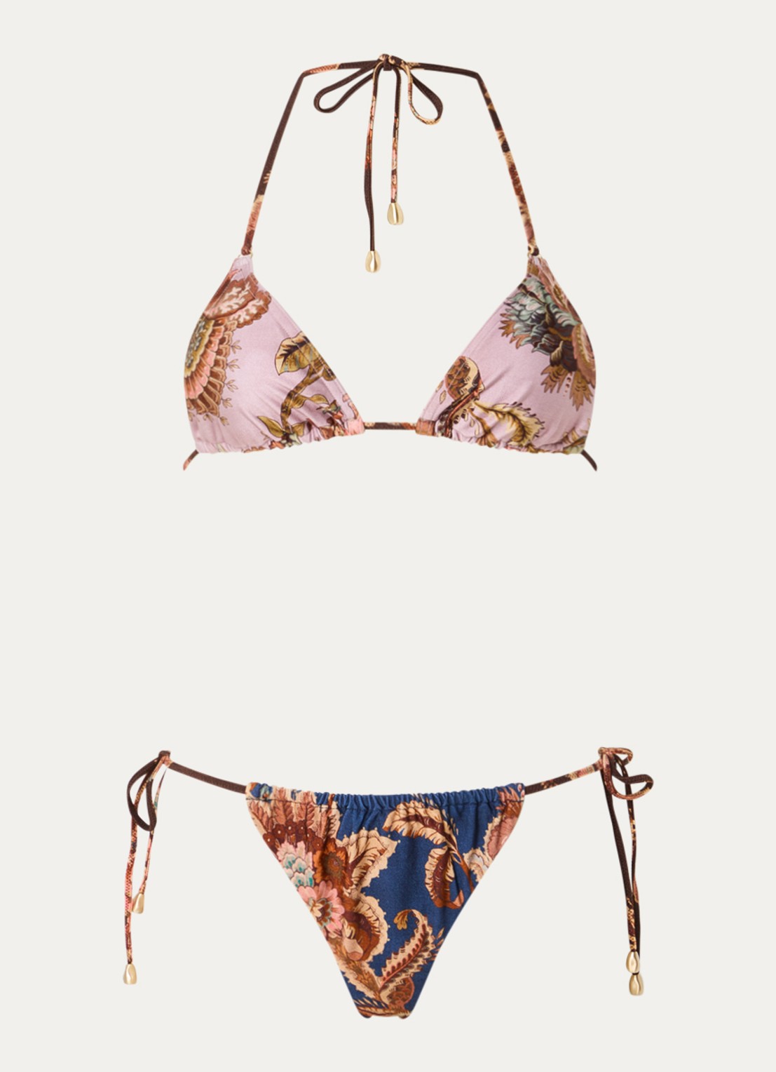 Zimmermann Aster bikiniset met print - voorkant oudroze