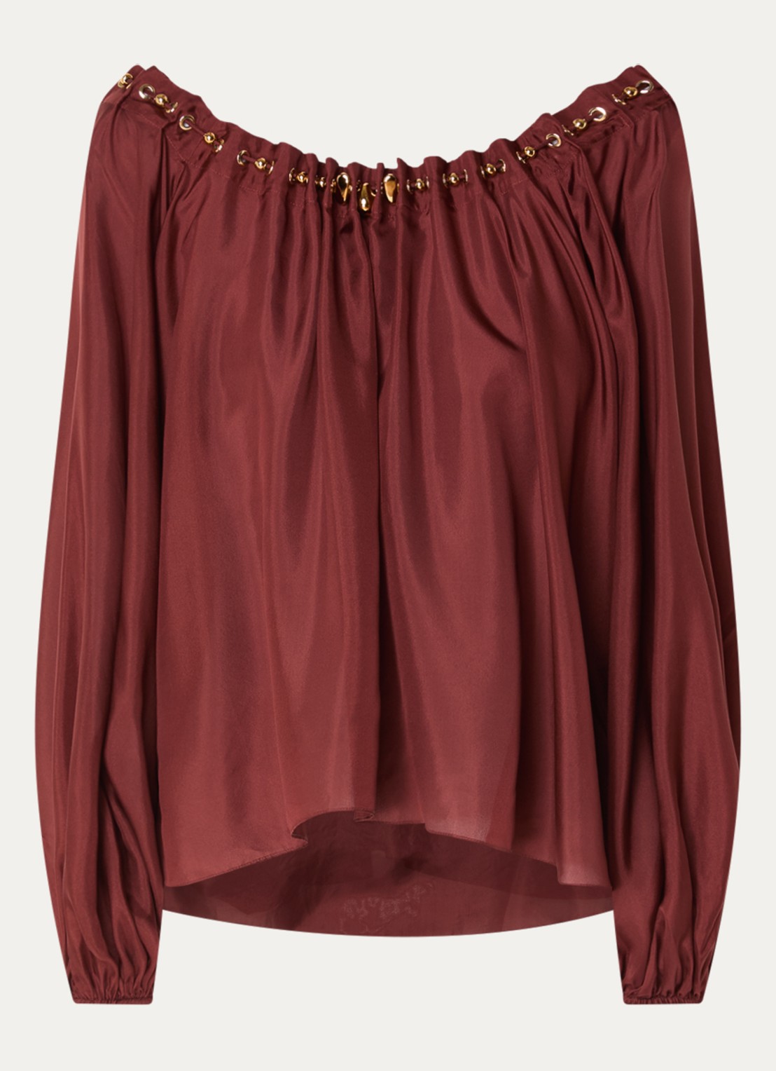 Zimmermann Aster tuniek van zijde - voorkant 4 bordeauxrood