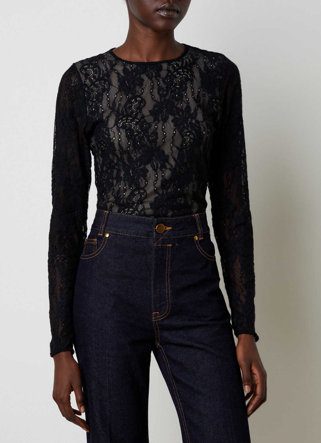 Zimmermann Body met details van kant - detail zwart