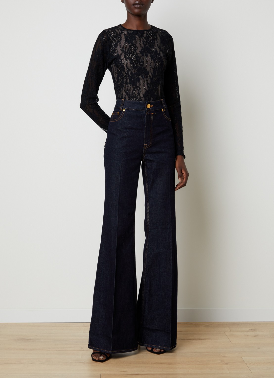 Zimmermann Body met details van kant - voorkant 5 zwart