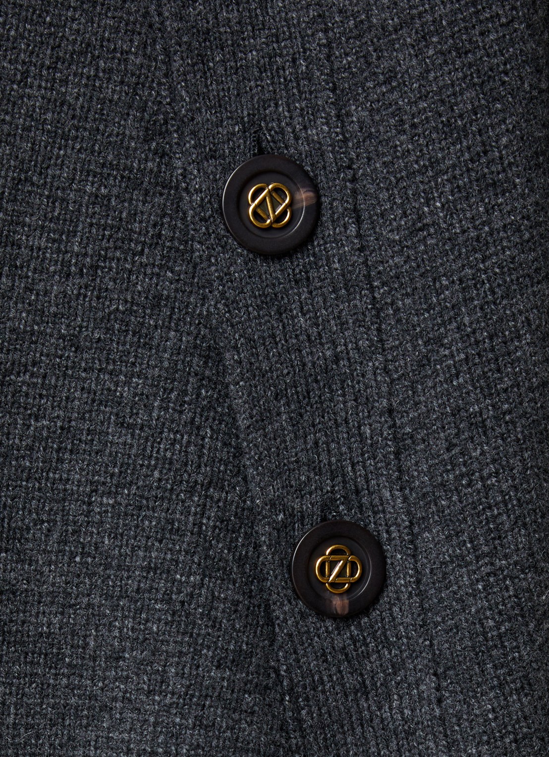 Zimmermann Grofgebreide trui in wolblend met col - detail 3 grijs