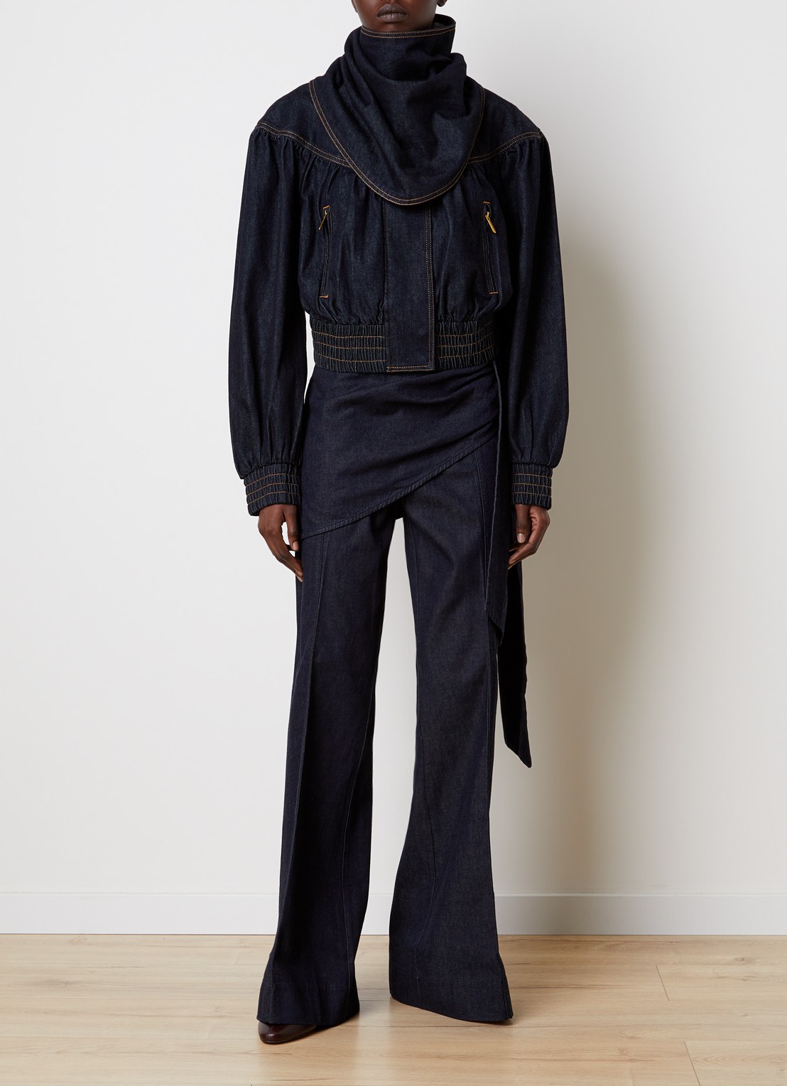 Zimmermann High waist flared jeans met donkere wassing - voorkant 3 indigo