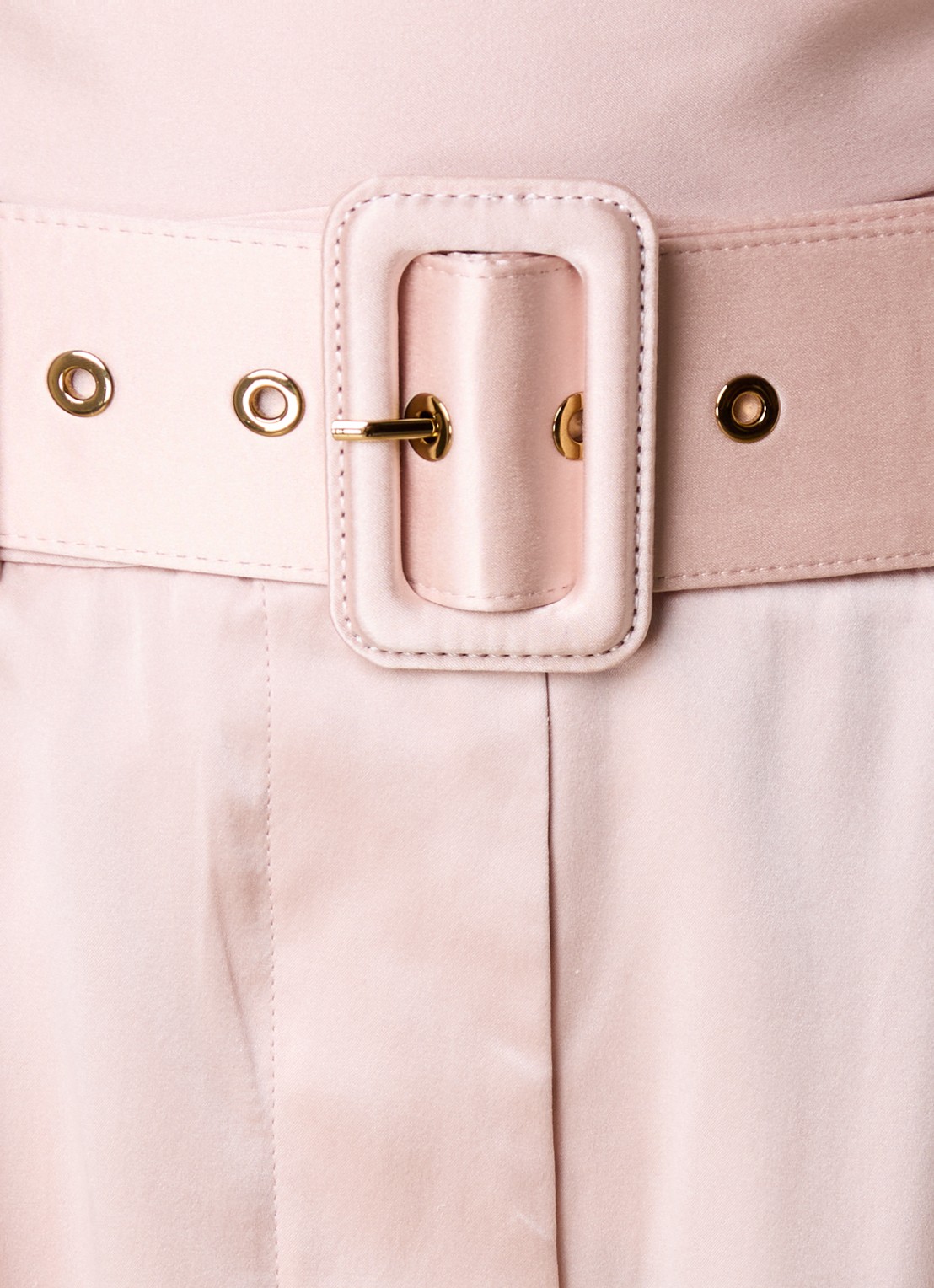 Zimmermann High waist wide fit palazzobroek van zijde met ceintuur - detail 5 lichtroze