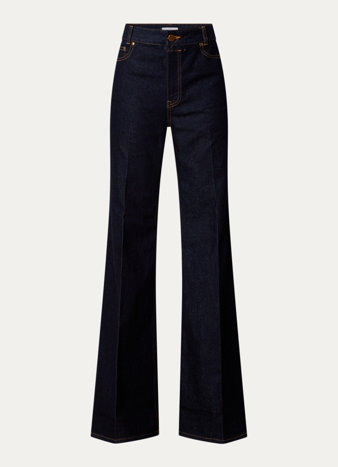 Zimmermann Mid waist flared fit jeans met donkere wassing - voorkant 5 blauw