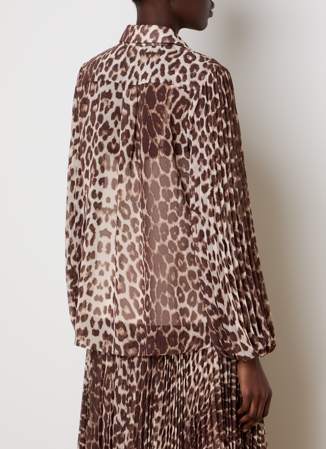 Zimmermann Sunray blouse met panterprint - achterkant 5 bruin
