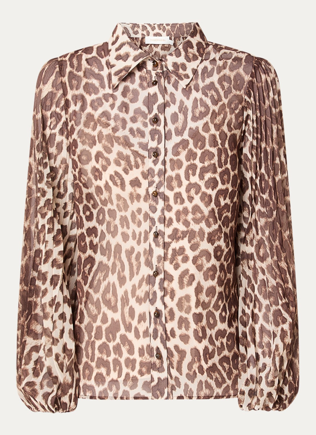 Zimmermann Sunray blouse met panterprint - voorkant 3 bruin