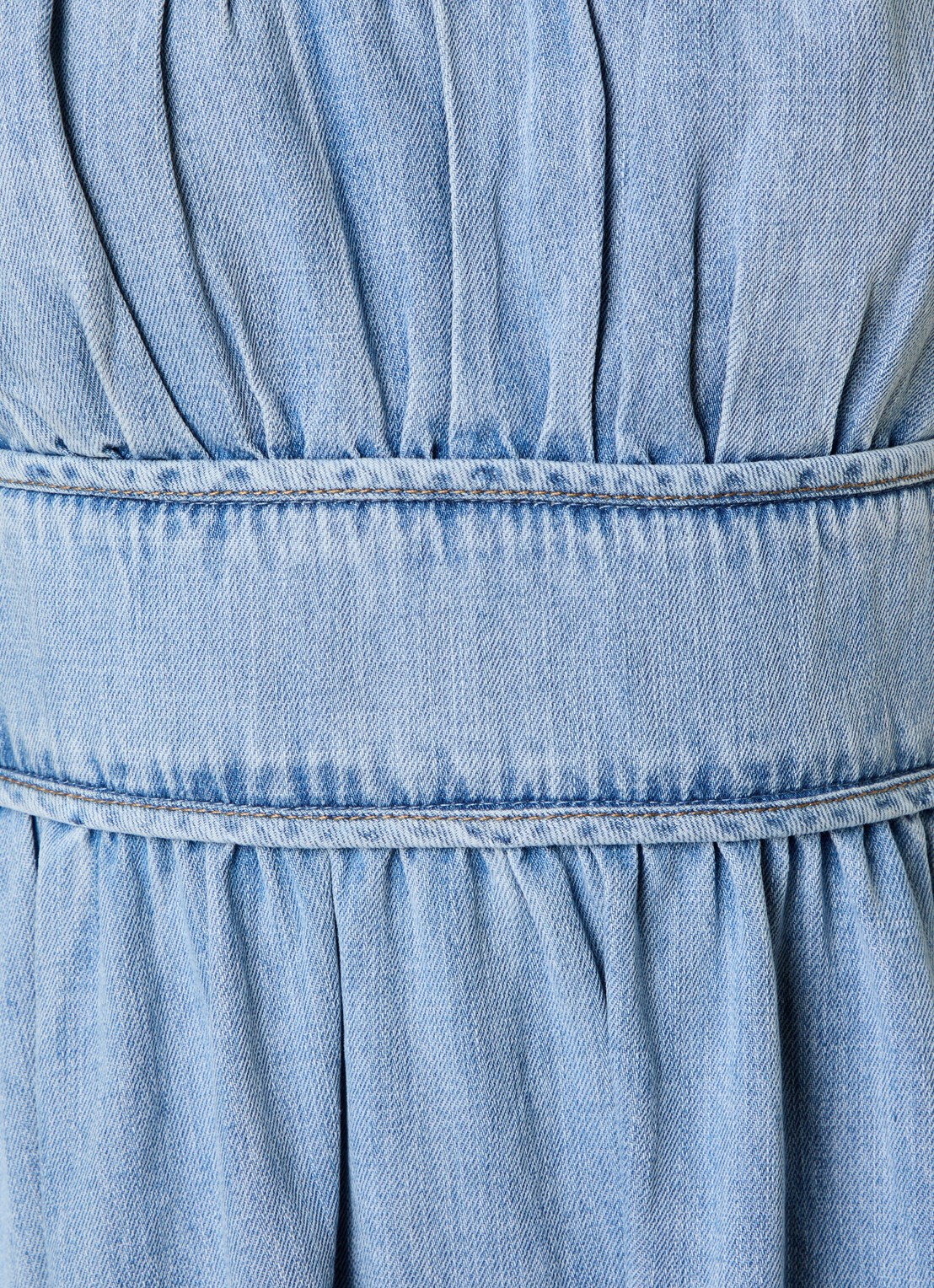 Zimmermann Wanderlust midi jurk van denim met steekzakken - detail 3 blauwgrijs