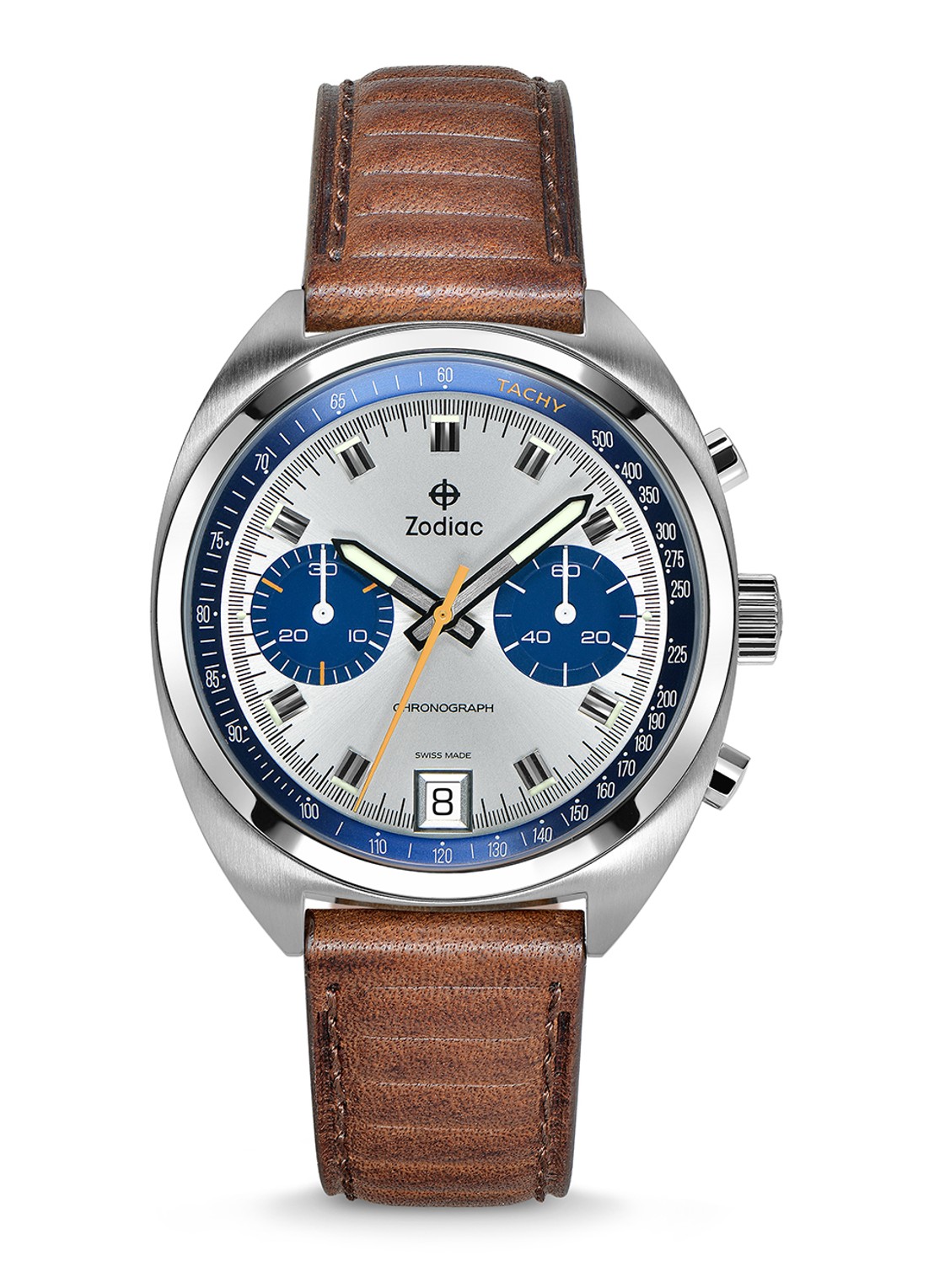 Zodiac Chrono Quartz horloge ZO9604 - voorkant 3 bruin
