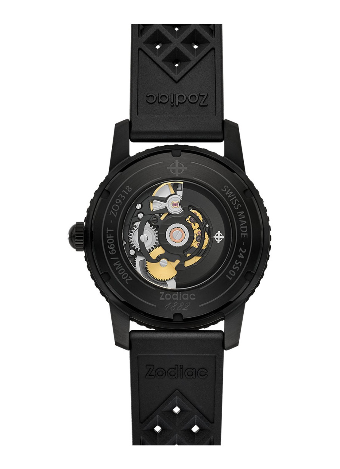Zodiac Compression Diver Horloge ZO9318 - detail 5 zwart