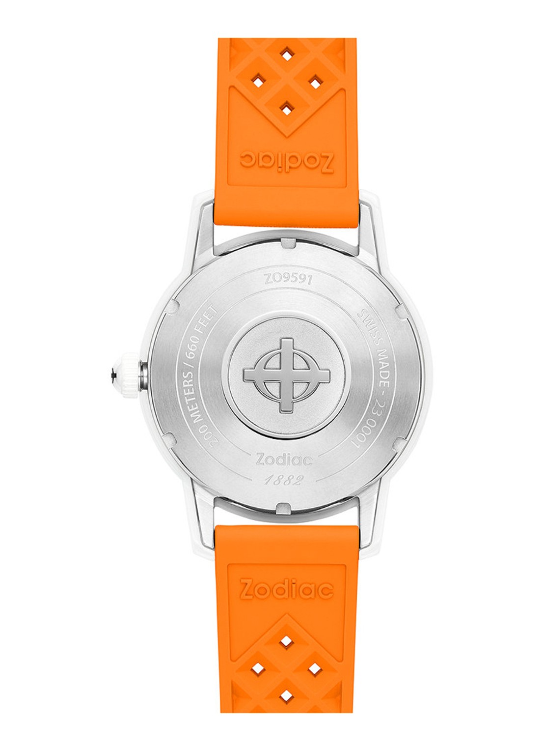 Zodiac Compression Diver horloge ZO9591 - detail 5 wit