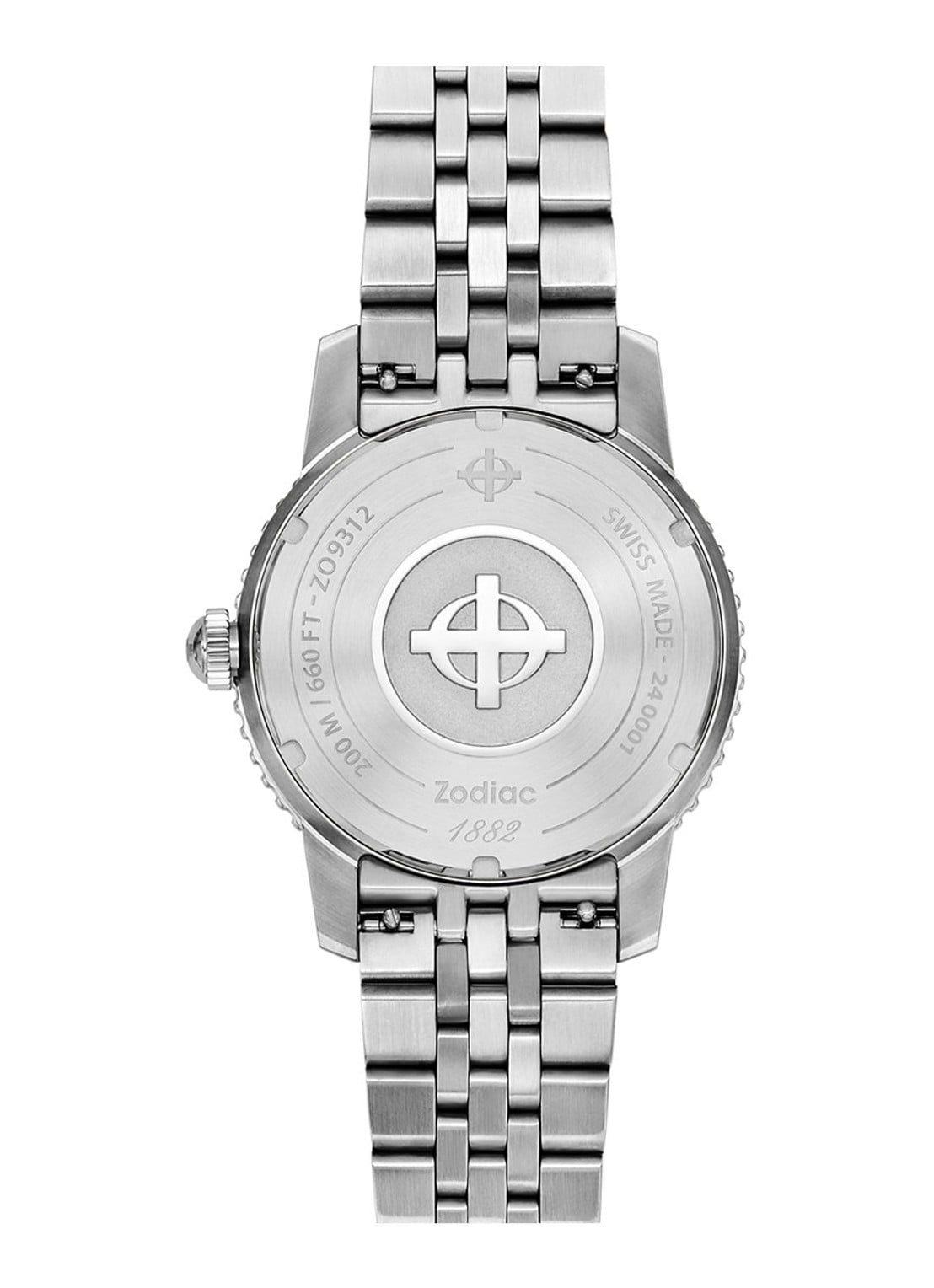 Zodiac Compression Diver Ii horloge ZO9312 - detail 2 zilver