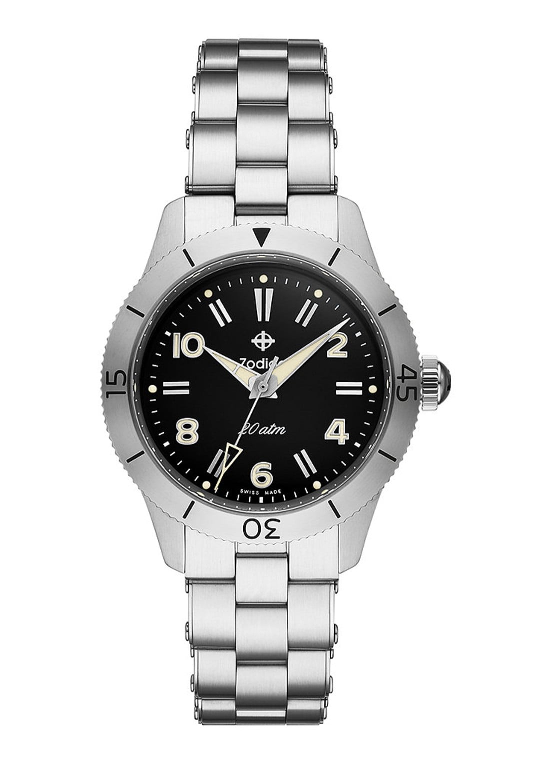 Zodiac Ref. 691 horloge ZO0001 - voorkant 6 zilver
