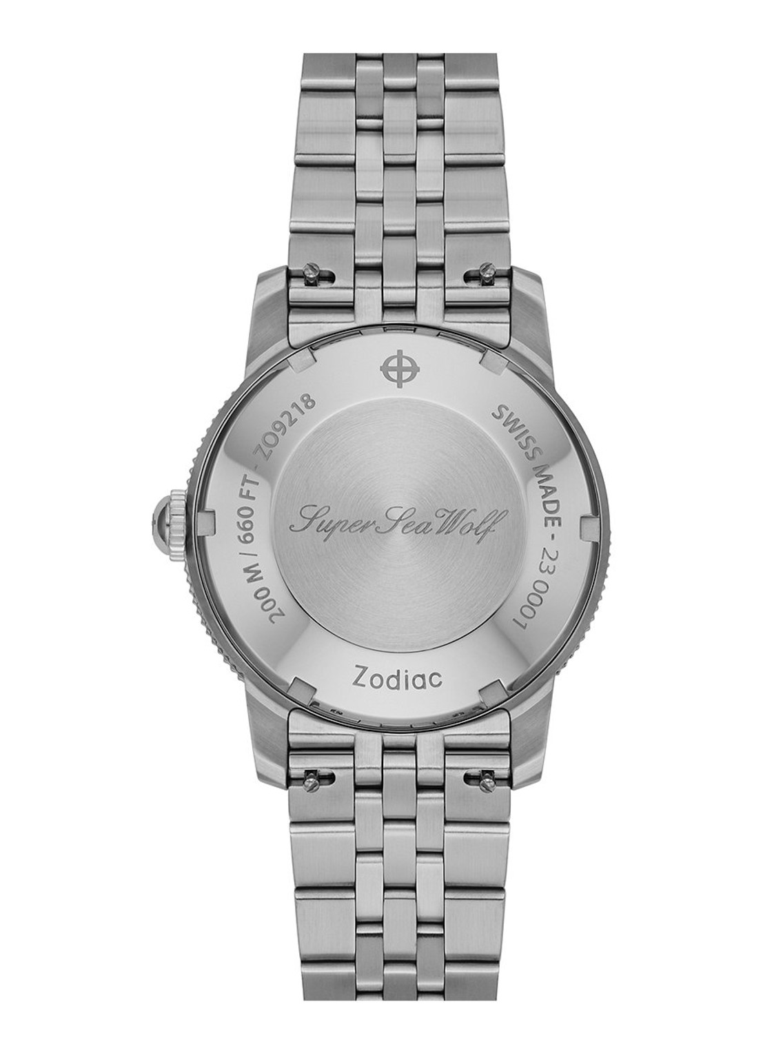 Zodiac Super Sea Wolf Skin horloge ZO9218 - detail 4 zilver