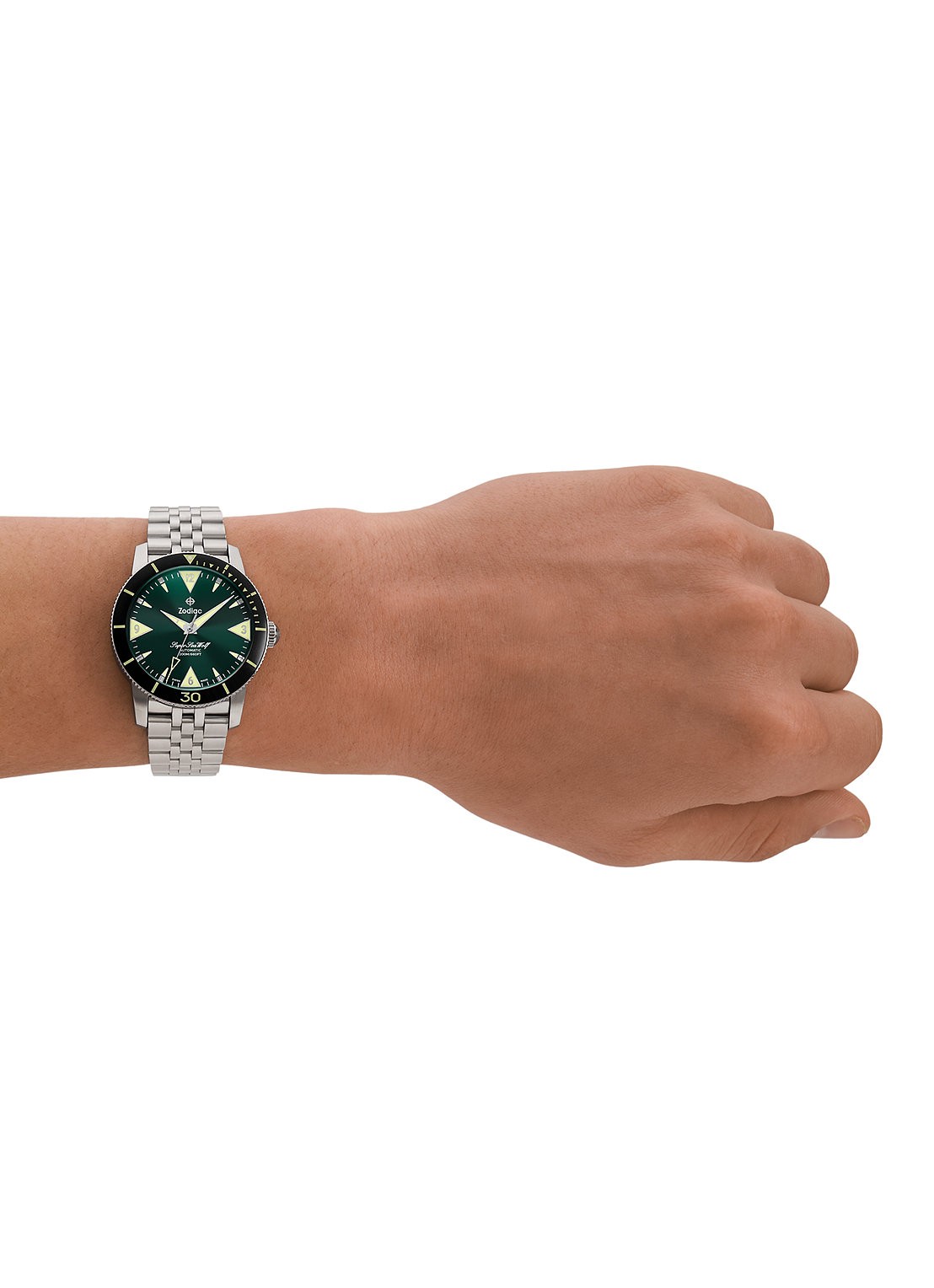 Zodiac Super Sea Wolf Skin horloge ZO9218 - detail 5 zilver