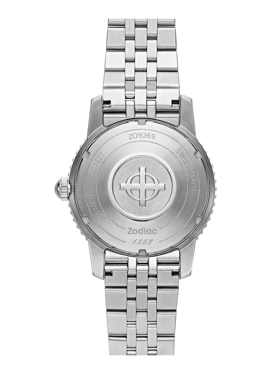 Zodiac Super Seawolf horloge ZO9269 - detail 3 zilver