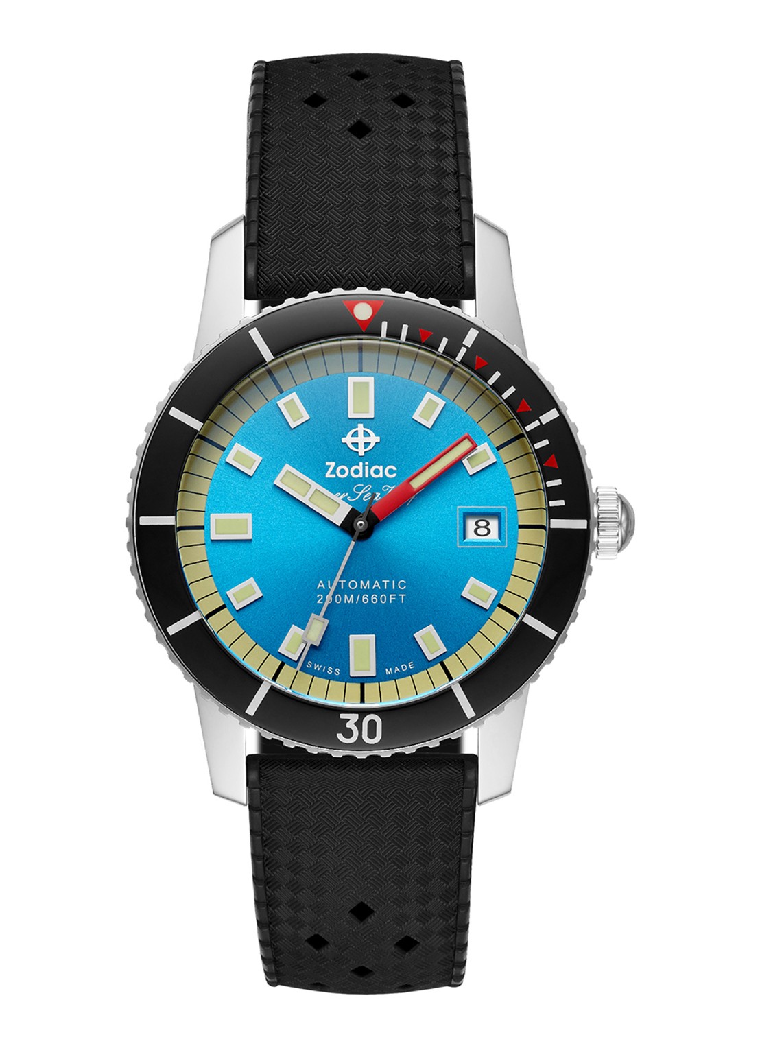 Zodiac Super Seawolf horloge ZO9275 - voorkant 4 zwart