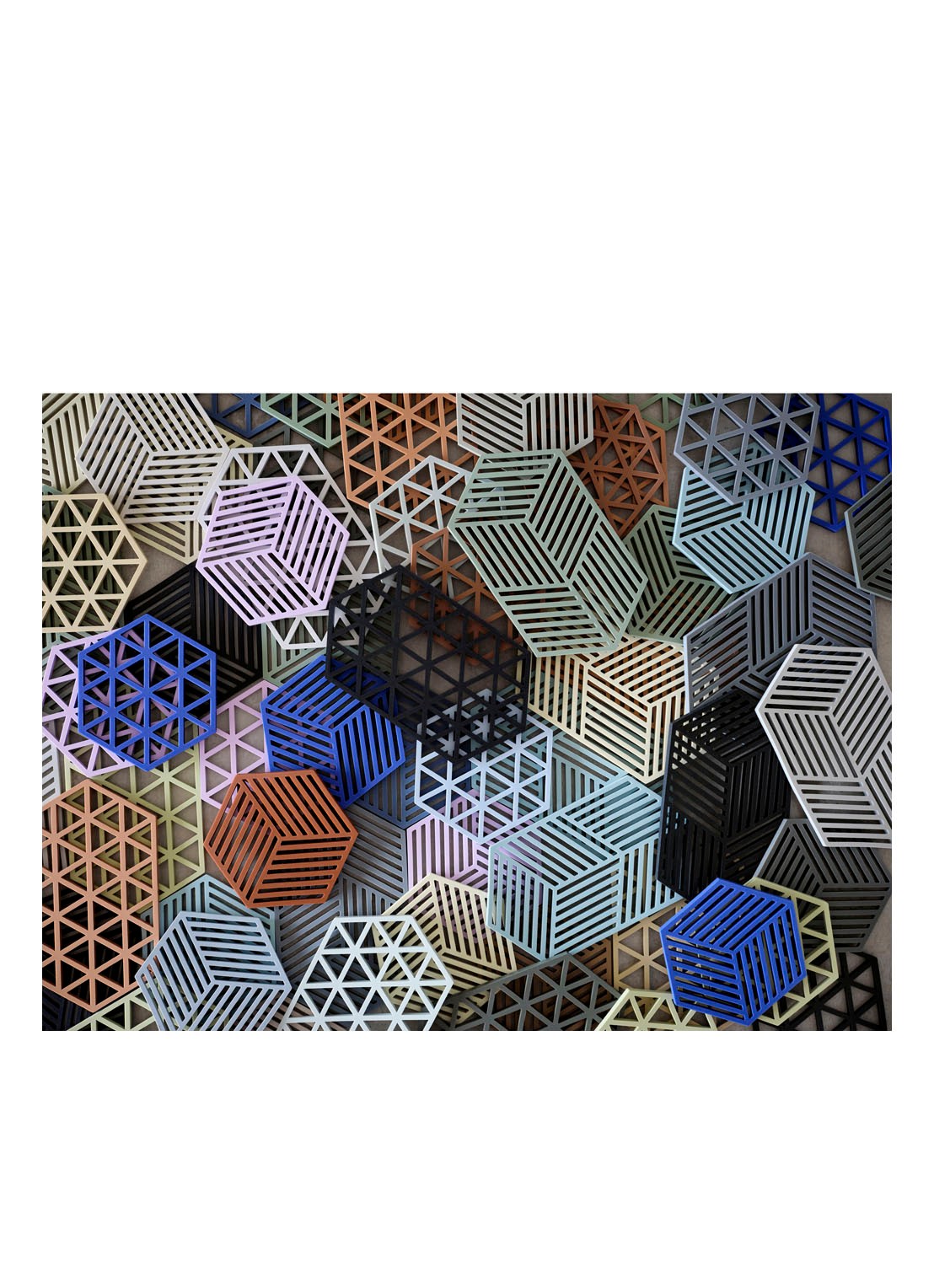 Zone Hexagon onderzetter - detail grijs