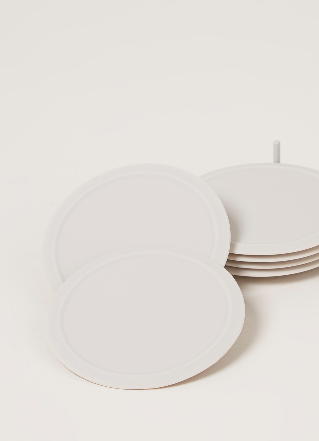 Zone Singles onderzetter set van 6 - detail lichtgrijs