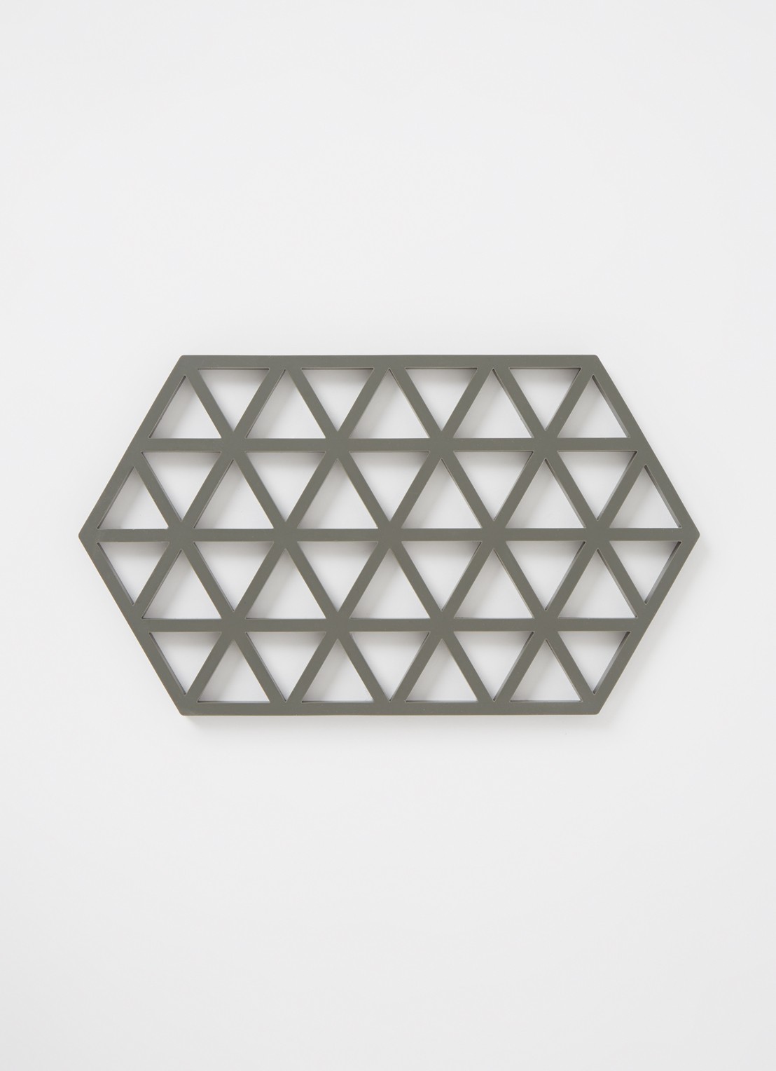 Zone Triangles onderzetter 24 cm - voorkant 2 olijfgroen