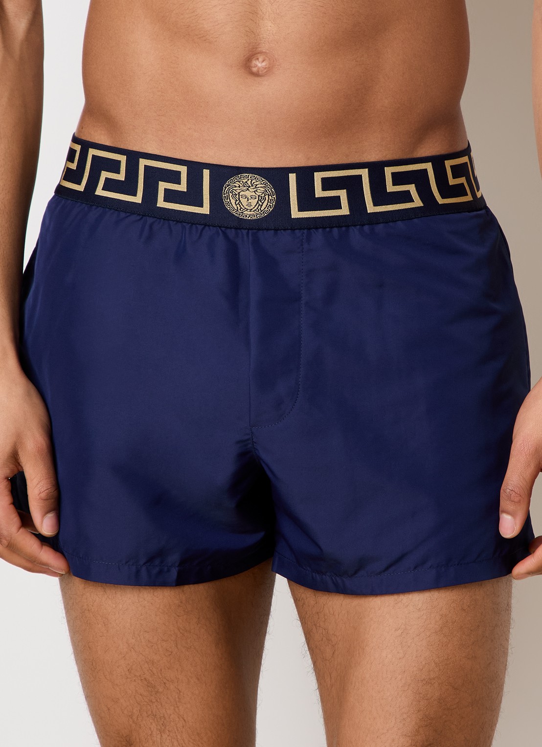 Zwemshorts met logoband - detail 4 beige