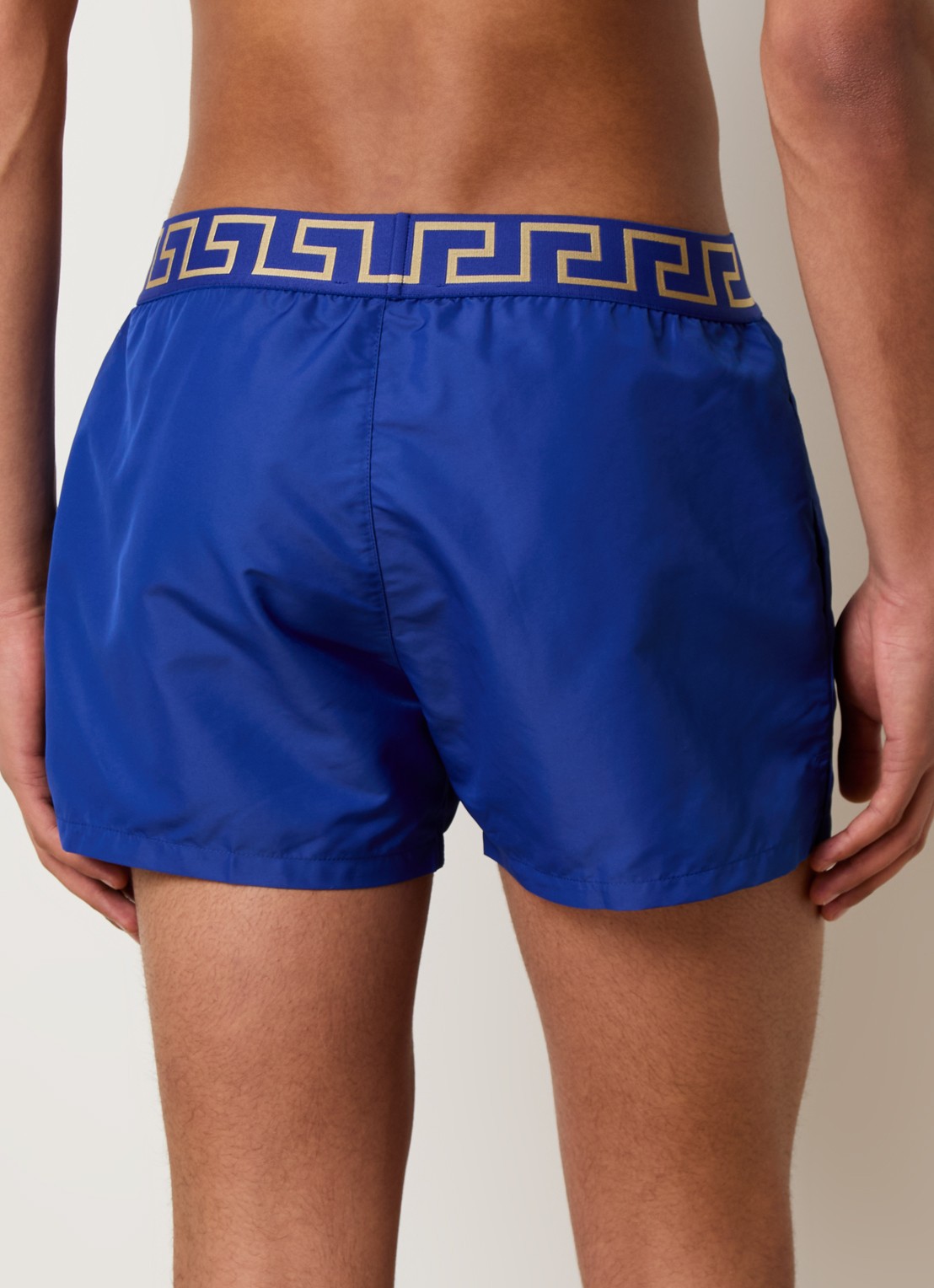 Zwemshorts met logoband - achterkant 5 blauw